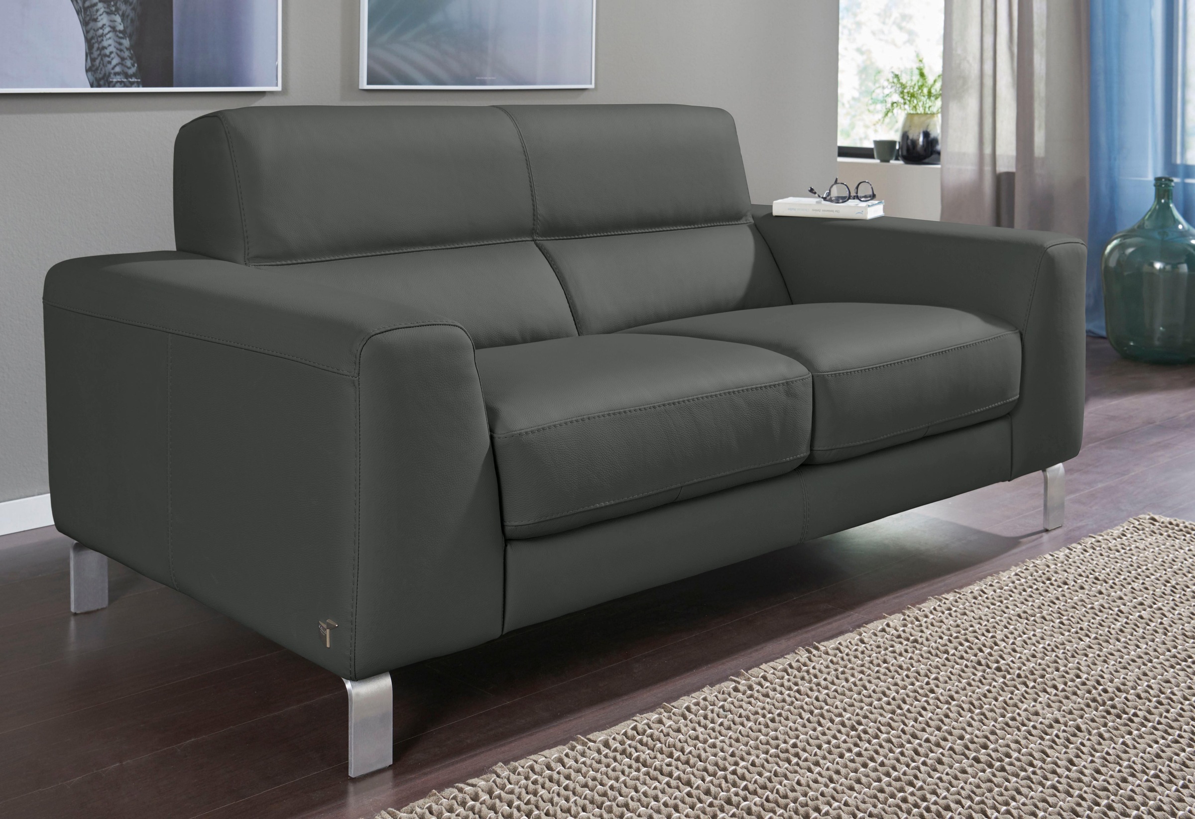 CALIA ITALIA 2-places »Simon, erstklassiger Sitzkomfort und tolles Design« in zwei Lederqualitäten