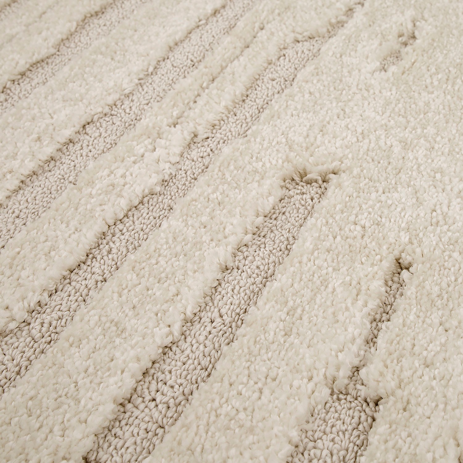 Paco Home Hochflor-Teppich »Genua 742«, rechteckig, 34 mm Höhe, Uni-Farben, Hoch-Tief Effekt, gestreift, modernes Design, Flor