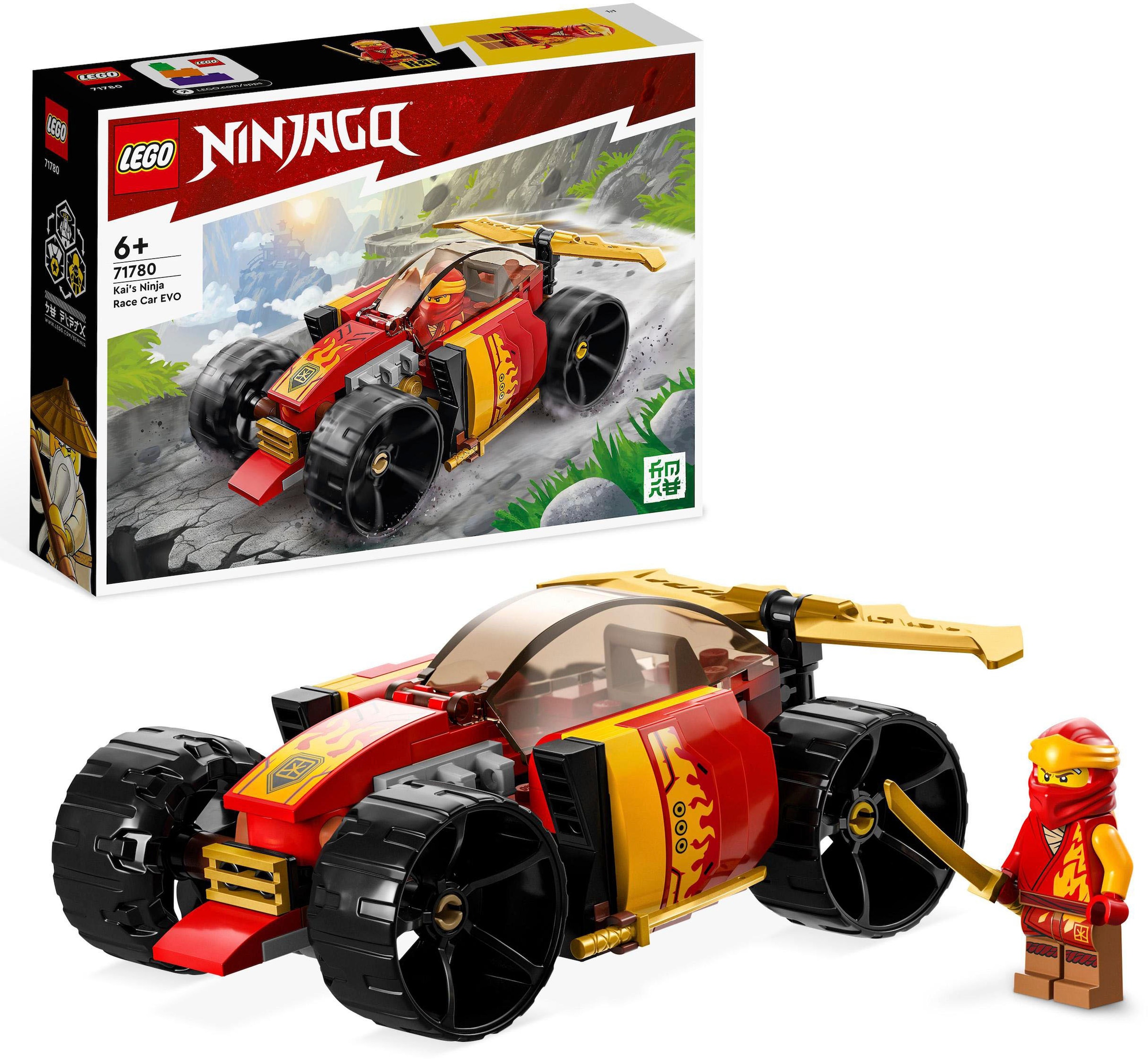 Konstruktionsspielsteine »Kais Ninja-Rennwagen EVO (71780), LEGO® NINJAGO«, (94 St.),...