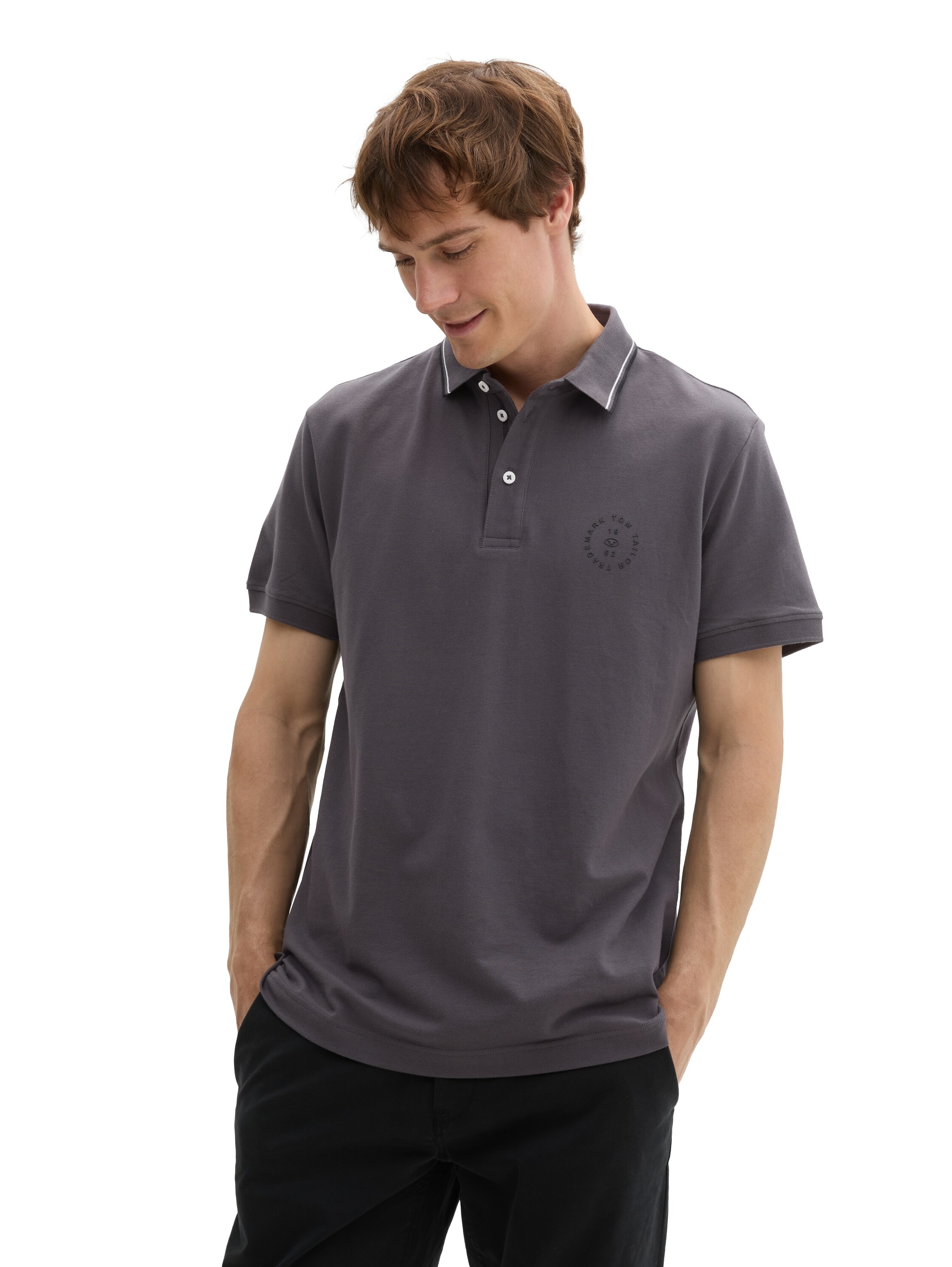 TOM TAILOR Poloshirt, mit Logo Print