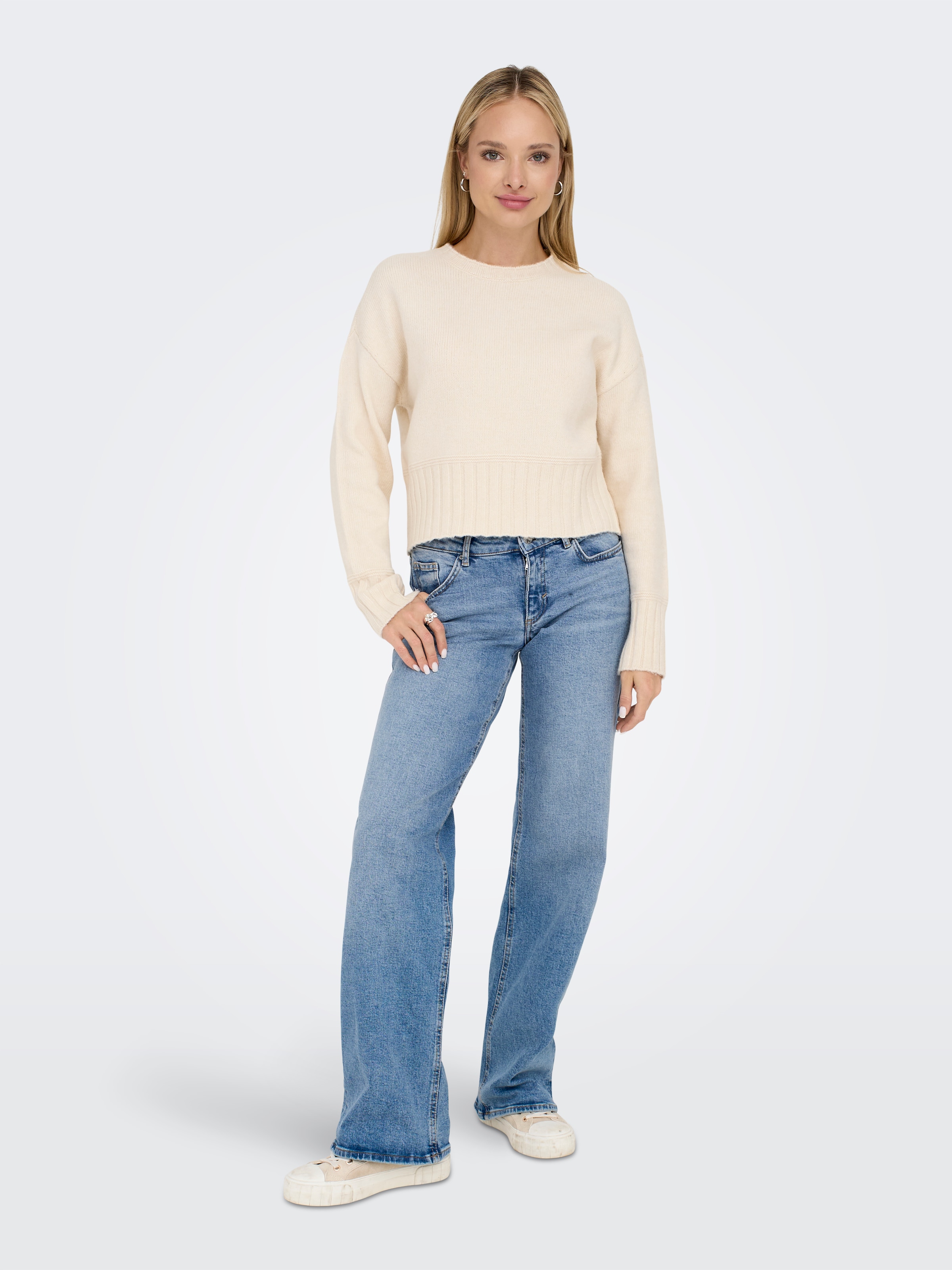 ONLY Low-rise-Jeans »ONLJUICY LW WIDE LEG DNM REA365 NOOS« Baumwollmischung, wide fit