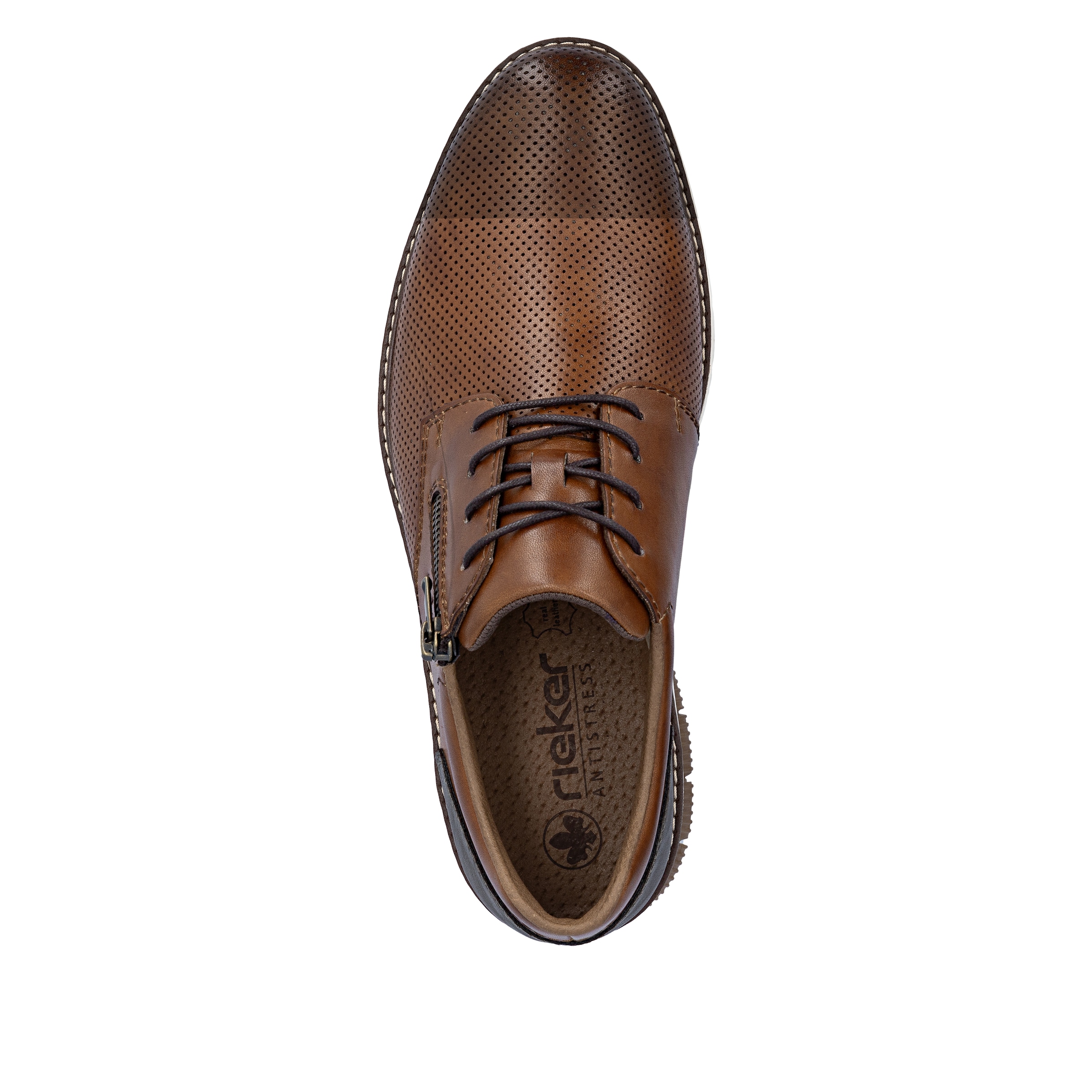 Rieker Schnürschuh  Halbschuh, Freizeitsneaker, Casual-Schnürer mit Perforation