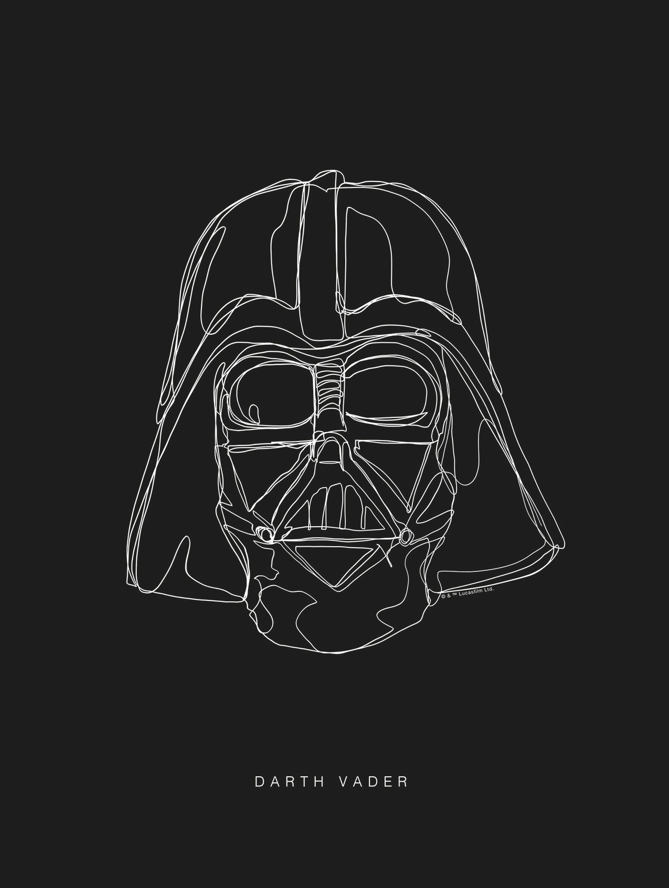 ♕ Komar Poster »Star Wars Lines Dark Side Vader«, Star Wars, (Packung, 1 St.,  Anzahl Teile 1), Kinderzimmer, Schlafzimmer, Wohnzimmer versandkostenfrei  auf