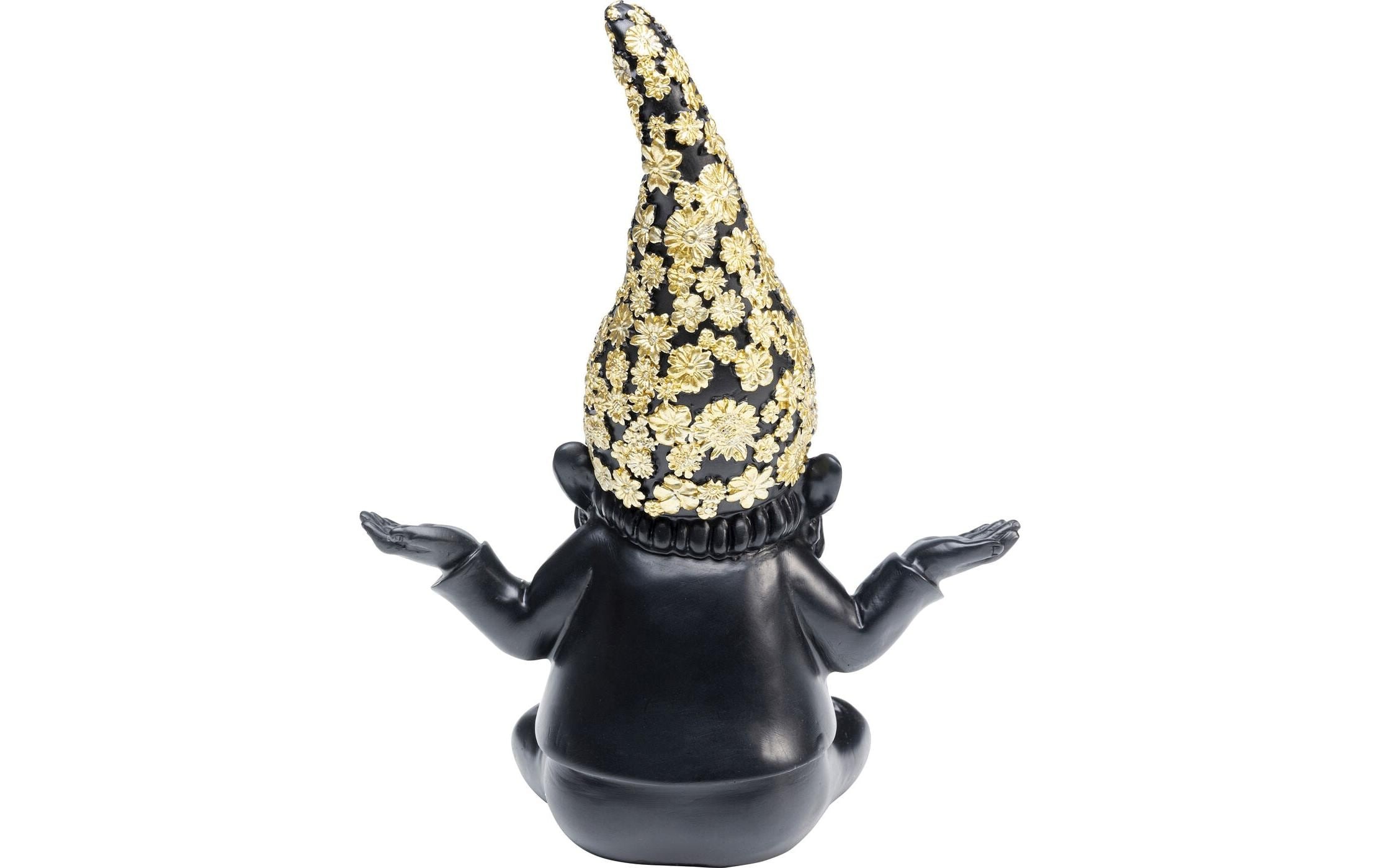 Kare Design Dekofigur »Zwerg Meditation, Schwarz-Goldfarben«