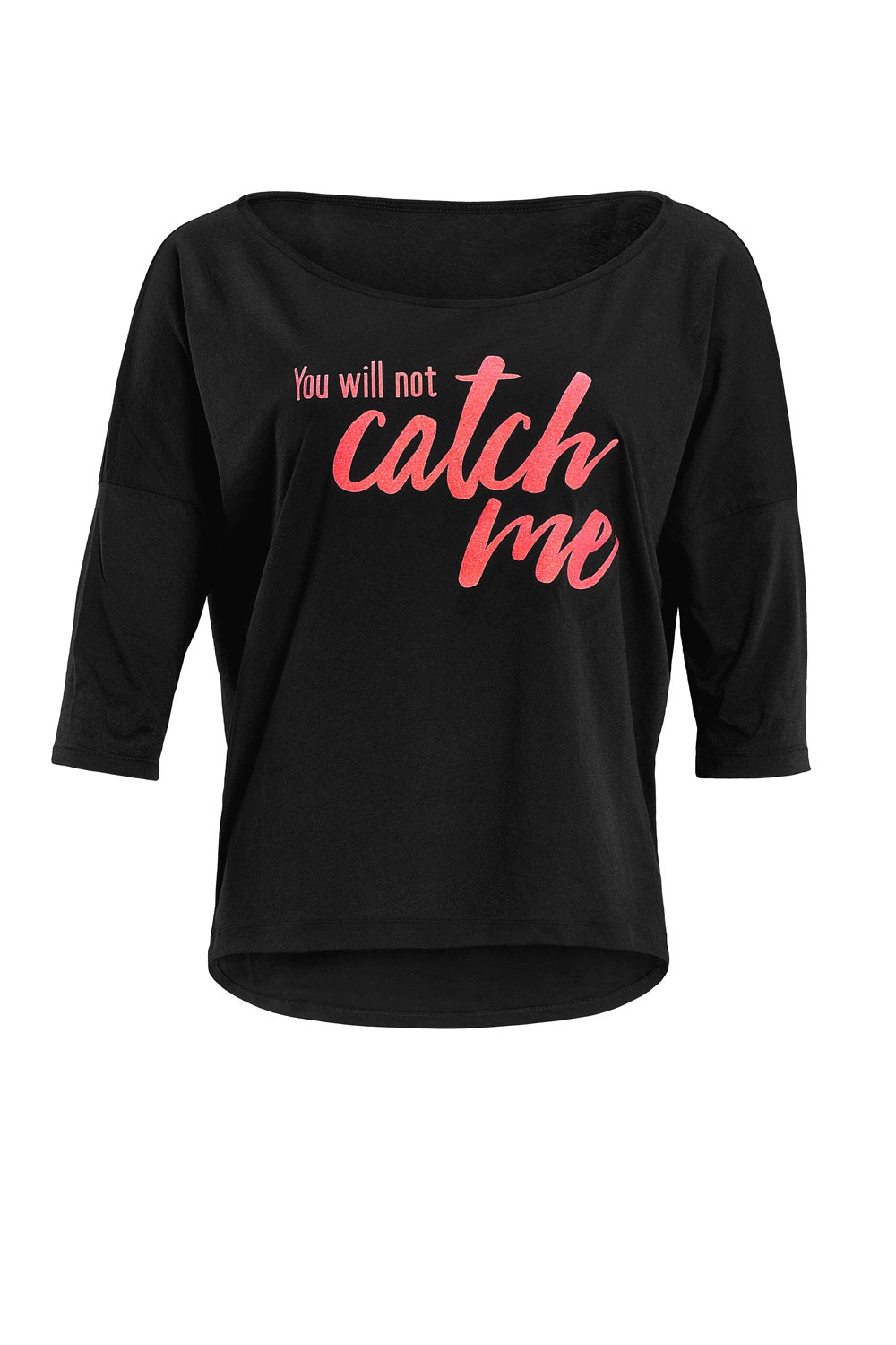 Image of Winshape 3/4-Arm-Shirt »MCS001 ultra leicht«, mit Neon coralfarbenem Glitzer-Aufdruck bei Ackermann Versand Schweiz