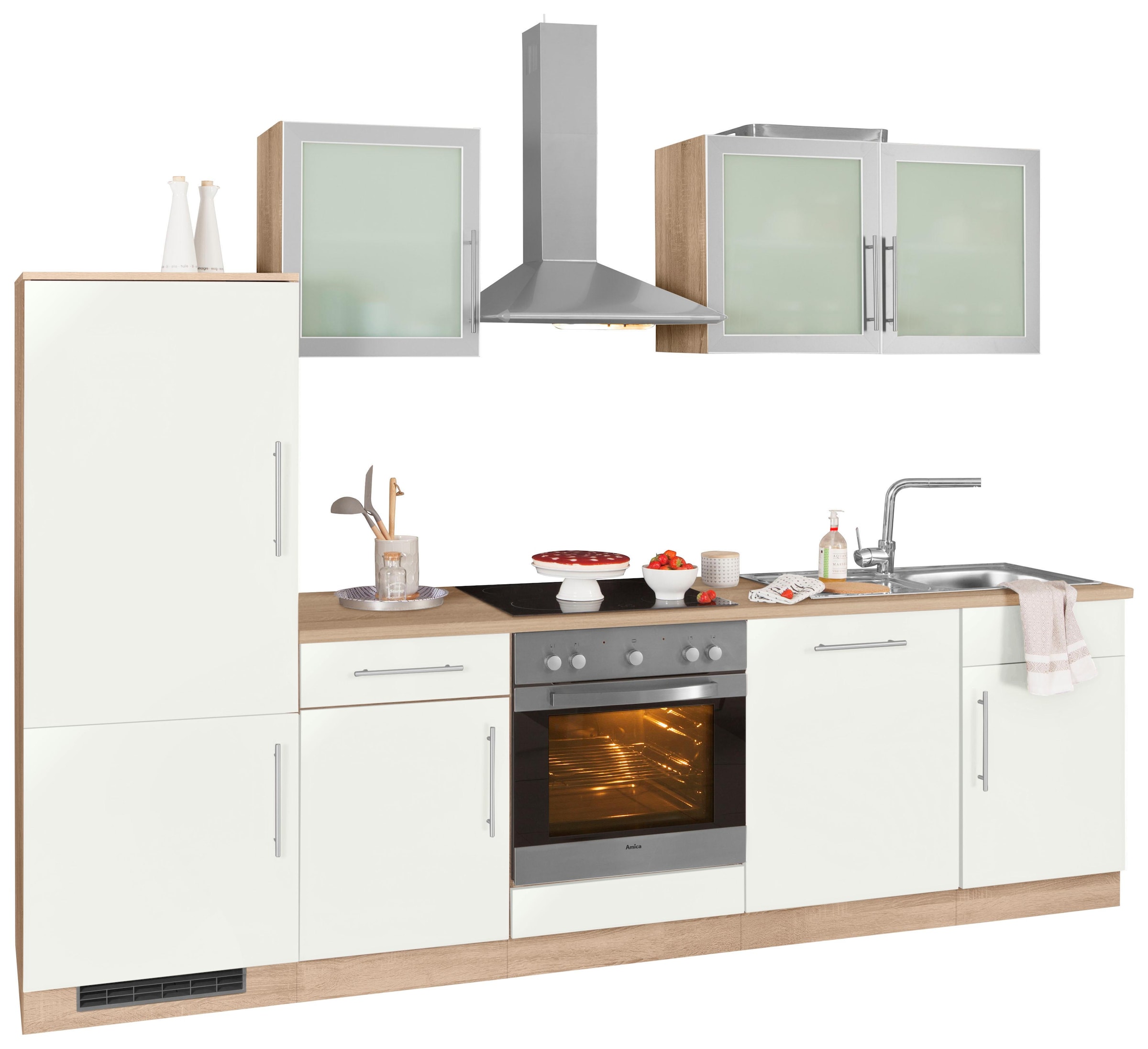 wiho Küchen Küchenzeile »Aachen«, ohne E-Geräte, Breite 280 cm Découvrir  sur