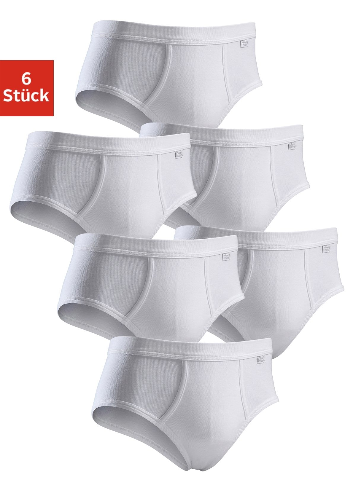 Image of Clipper Exclusive Slip Packung, 6 Stk. mit Eingriff, spürbar weich und glatt - Feinripp