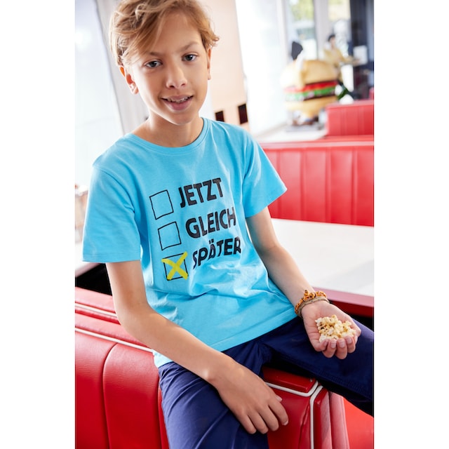 ✌ KIDSWORLD T-Shirt »SPÄTER«, Spruch Acheter en ligne