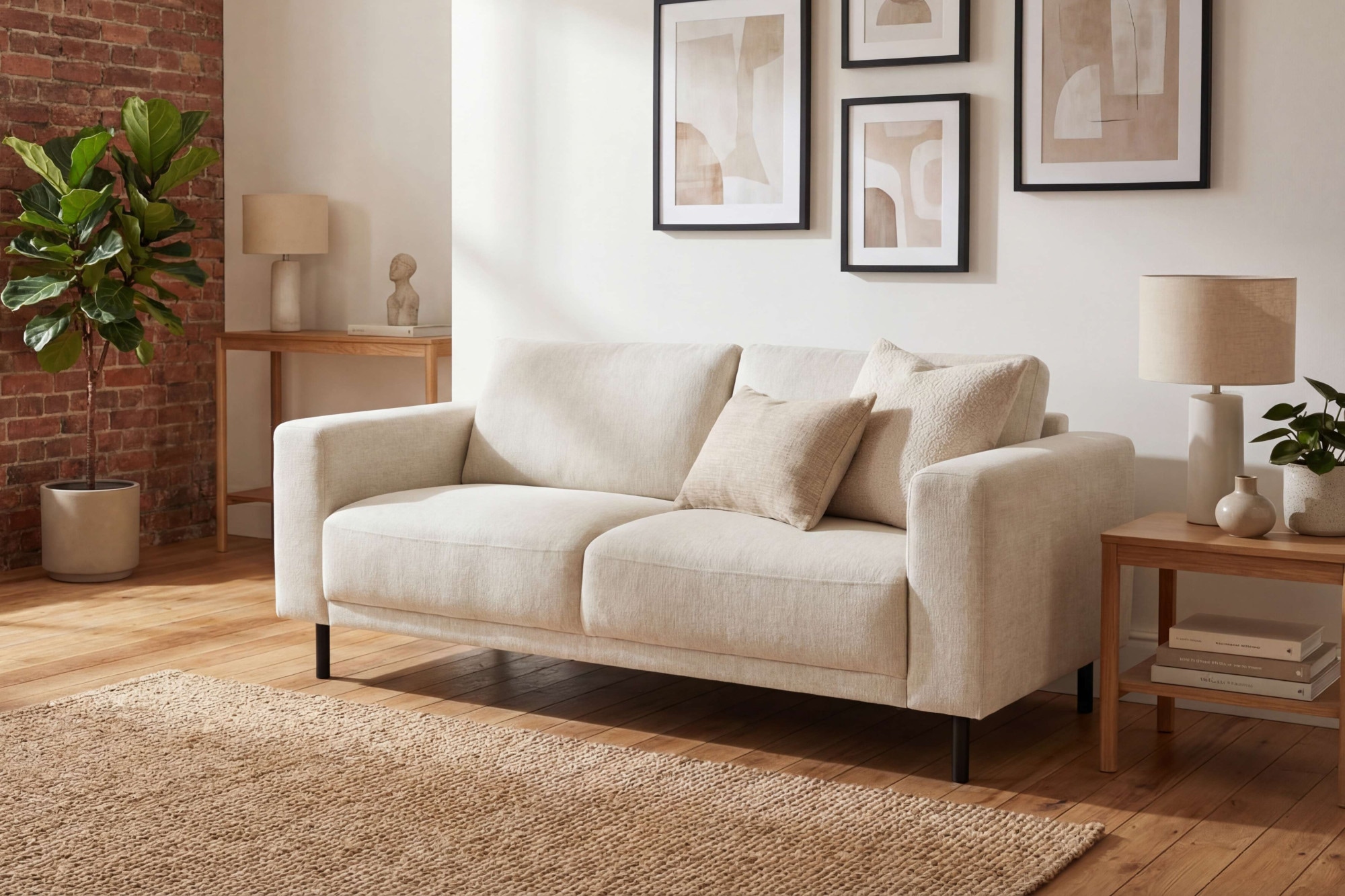 GOODproduct 2,5-Sitzer »Sveeva, Kompaktsofa, B.183 cm, schwarze Metallfüsse« langlebiger Webstoff, mit Wellenunterfederung, viele Farben