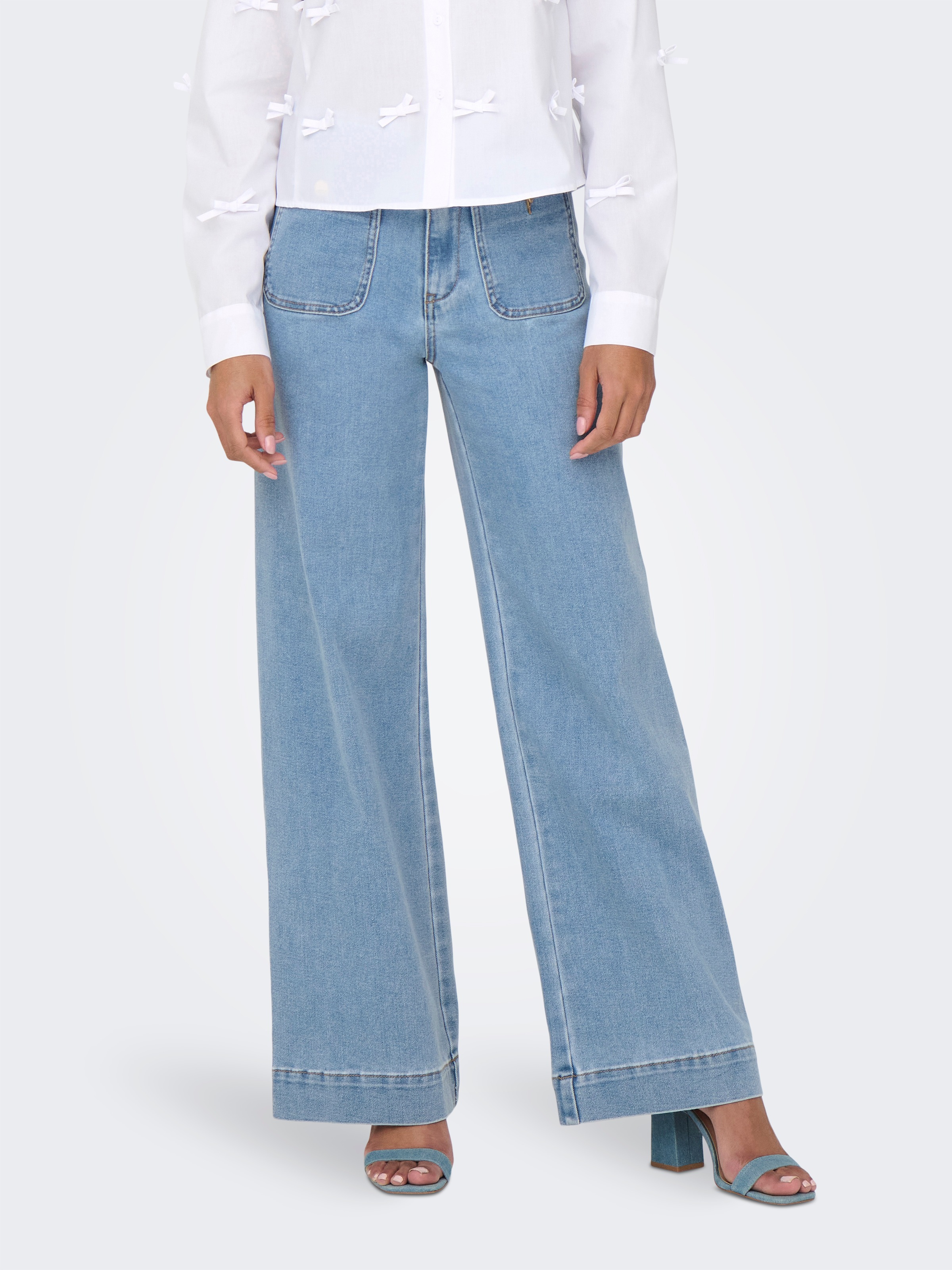Image of ONLY High-waist-Jeans "ONLMADELINE HW WD POCKET DNM GUA221 NOOS"