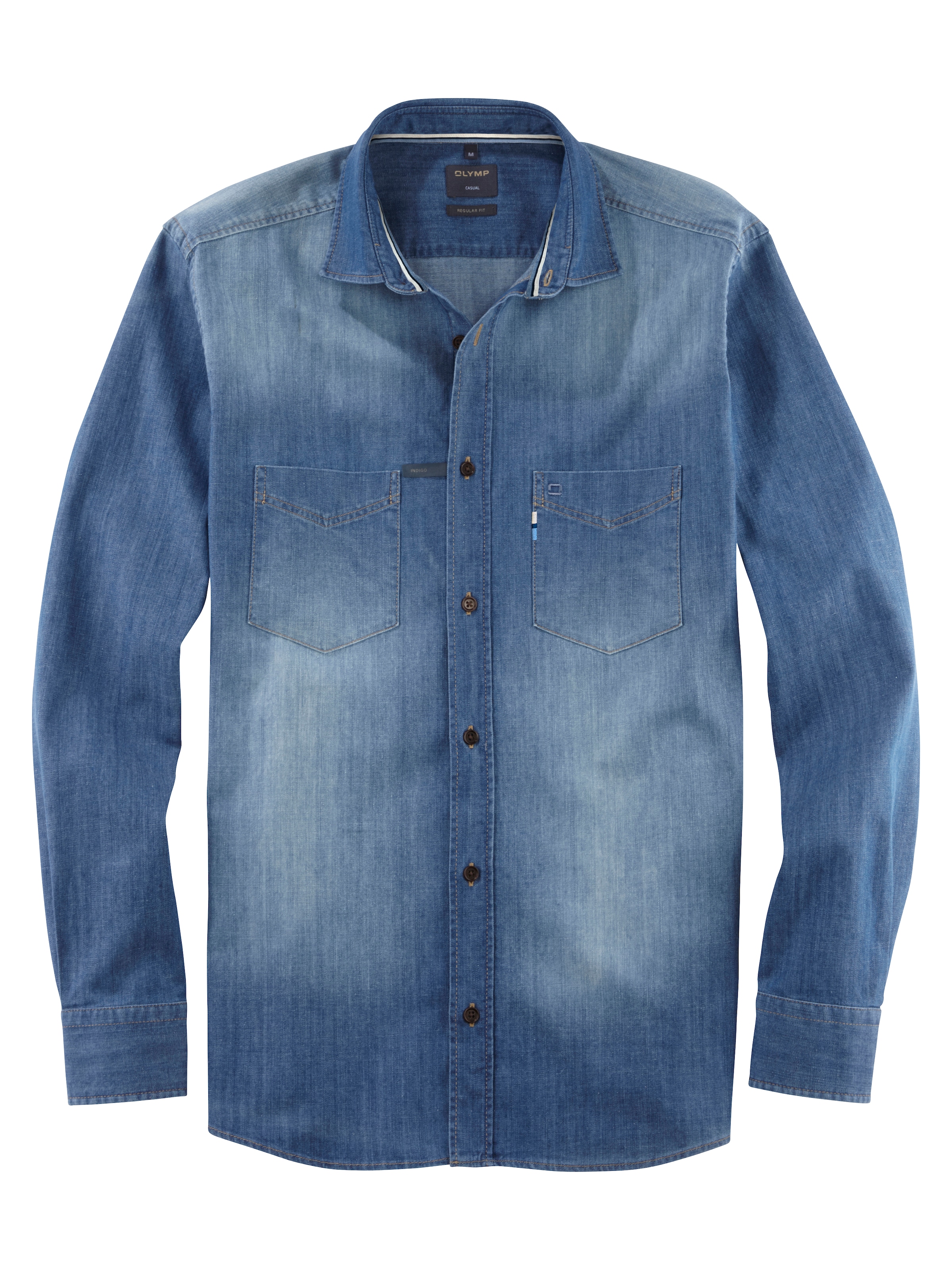 Image of OLYMP Jeanshemd "Casual Kentkragen" Modern Fit, Kentkragen