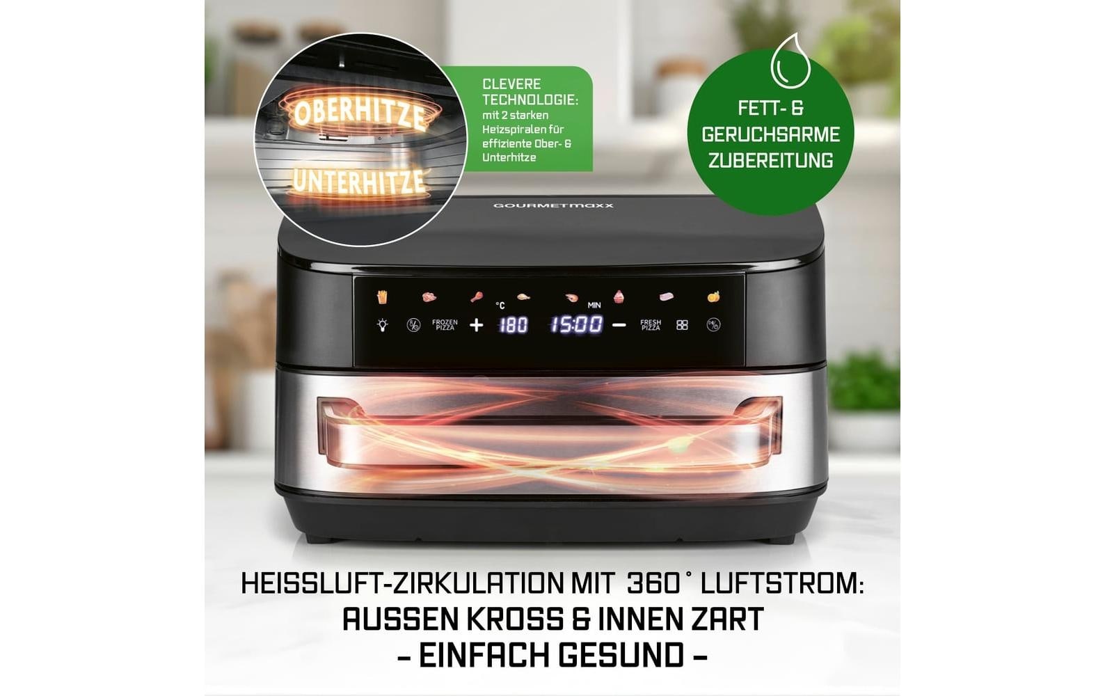 GOURMETmaxx Heissluftfritteuse »XXL-Garfläche 7 l«