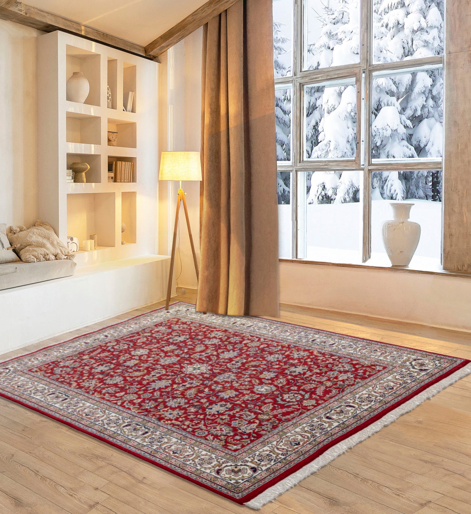 Image of GOODproduct Orientteppich "BI Oriental" rechteckig 12 mm Höhe reine Wolle, handgeknüpft, orientalisches Design, mit Fransen