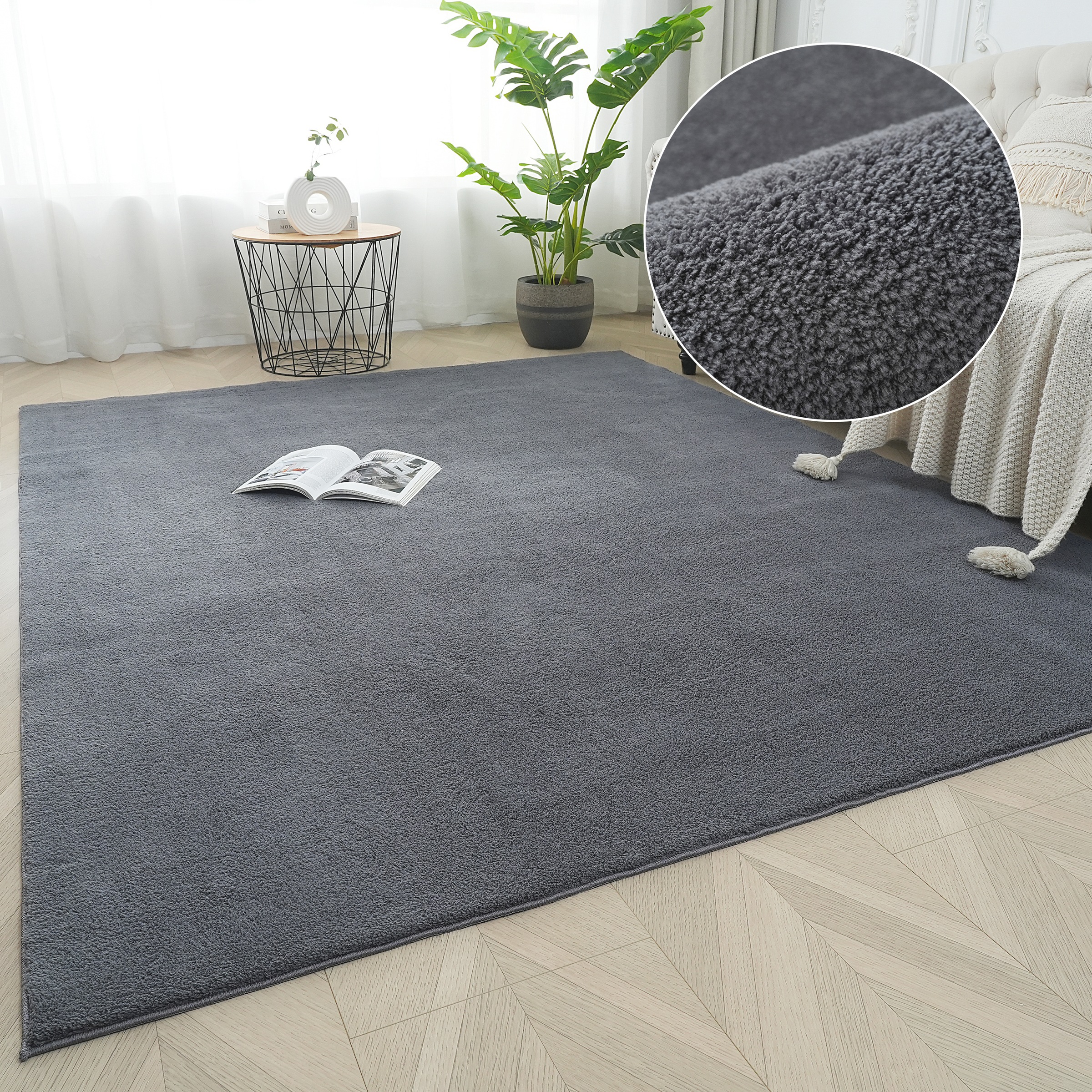 Image of GOODproduct Teppich "Cali 2, kuschelig & weich" rechteckig 15 mm Höhe Uni-Farben, waschbar, flauschig, Wohnzimmer, Schlafzimmer