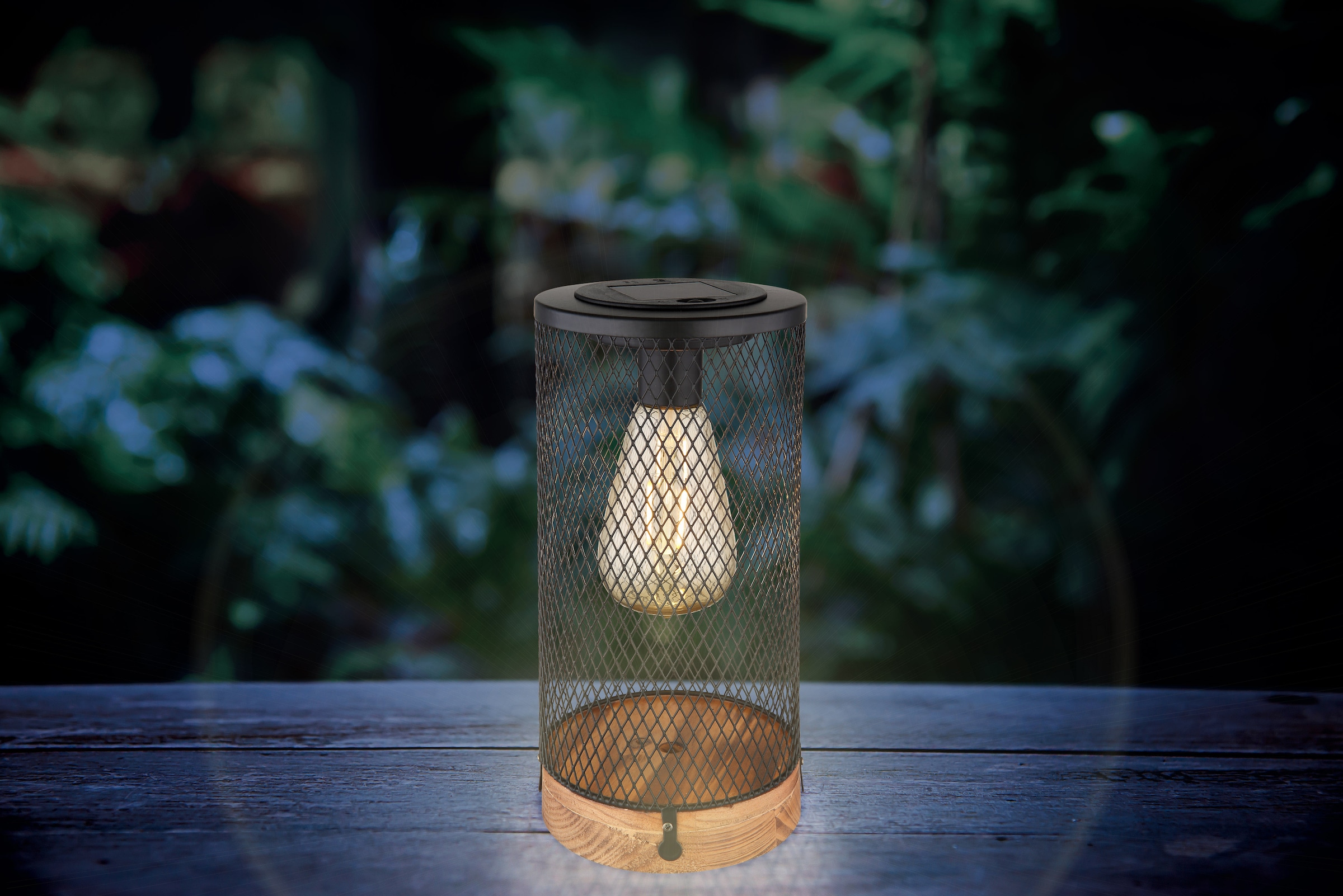 GLOBO LIGHTING LED Solarleuchte »SOLAR« LED-Modul 1 Stk. Warmweiss Solarlampe für Garten, Toller Lichteffekt, Terrasse, Balkontisch