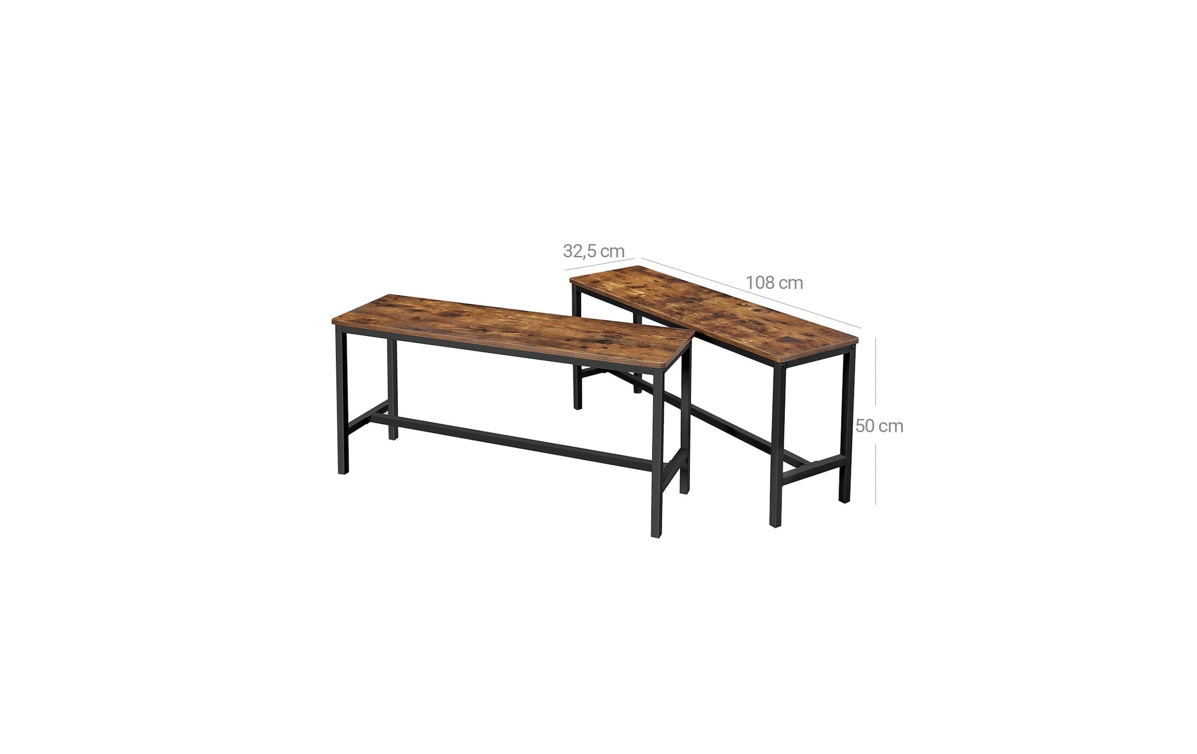 VASAGLE Sitzbank »108 x 50 cm 2er Set«