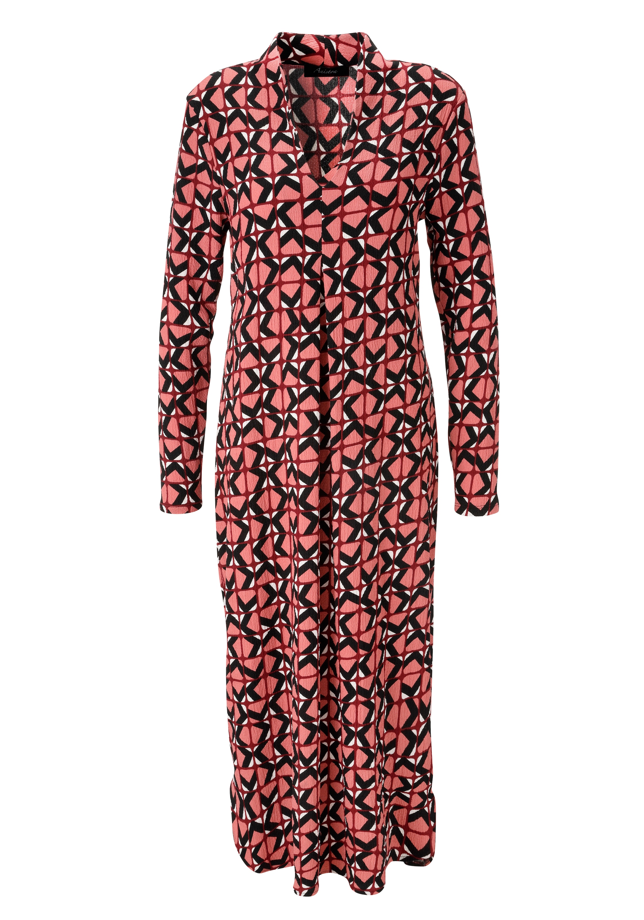 Aniston CASUAL Midikleid, mit grafischem Retro-Muster - jedes Teil ein Unikat - NEUE KOLLEKTION