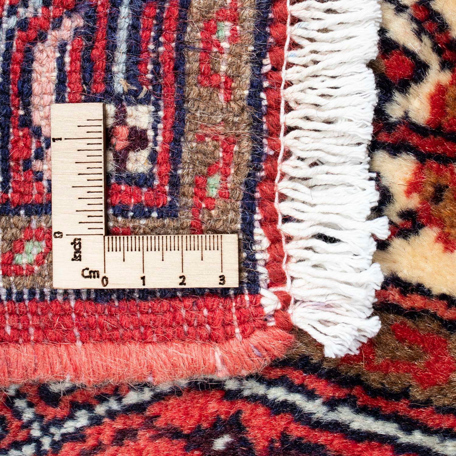 morgenland Wollteppich »Hosseinabad Medaillon Rosso 120 x 73 cm«, rechteckig, Handgeknüpft