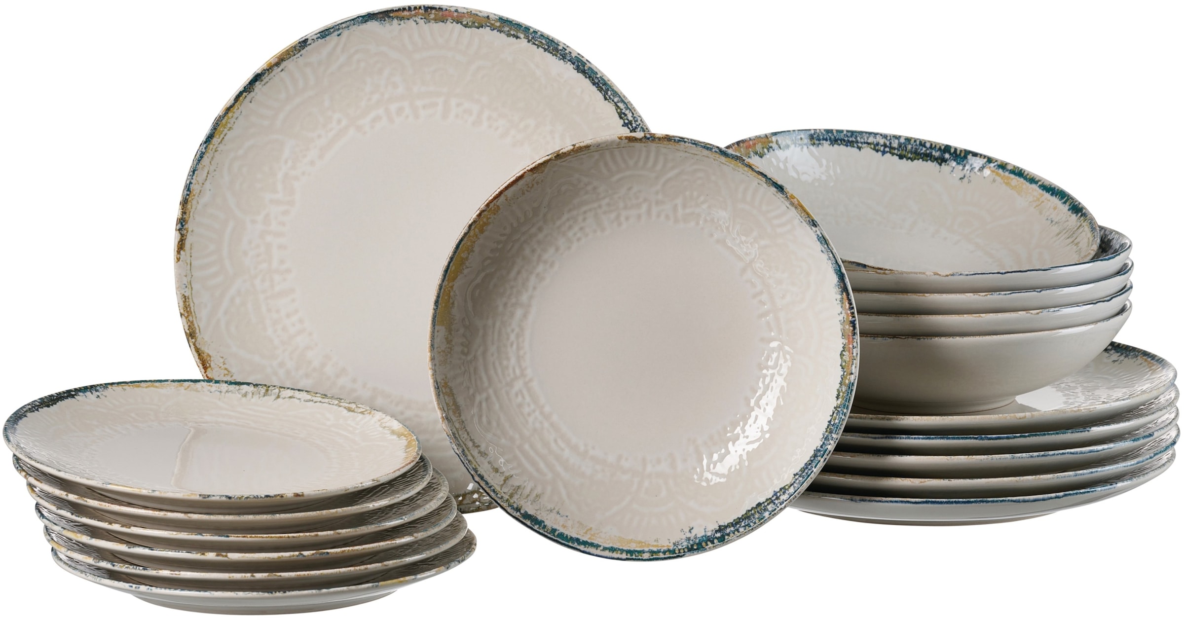 Image of Ritzenhoff & Breker Tafelservice "Alfonso" Teller Set, aus Steinzeug für 6 Personen