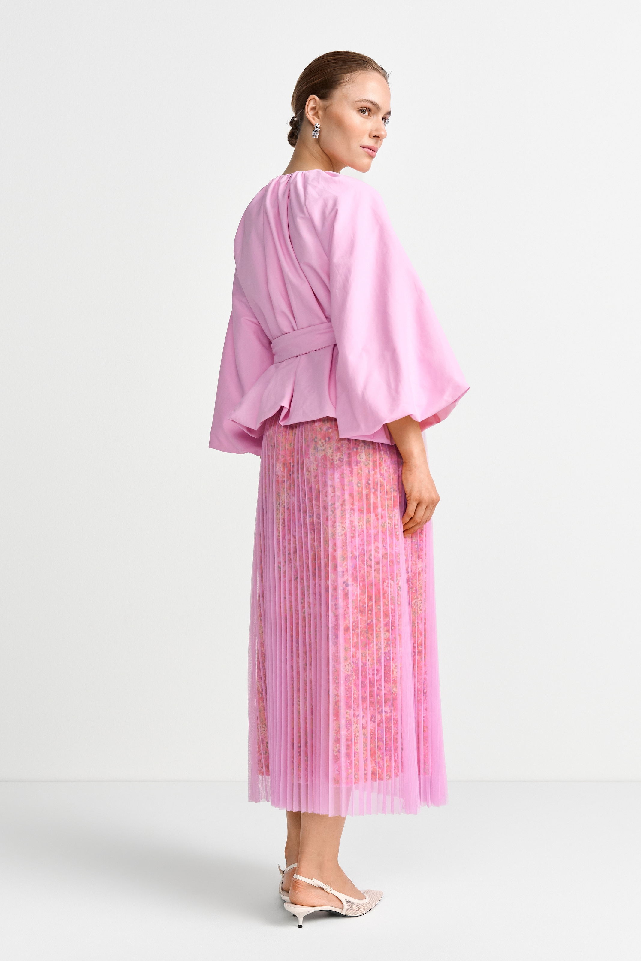 RICHROYAL Tüllrock mit Plissee-Überrock aus Tüll