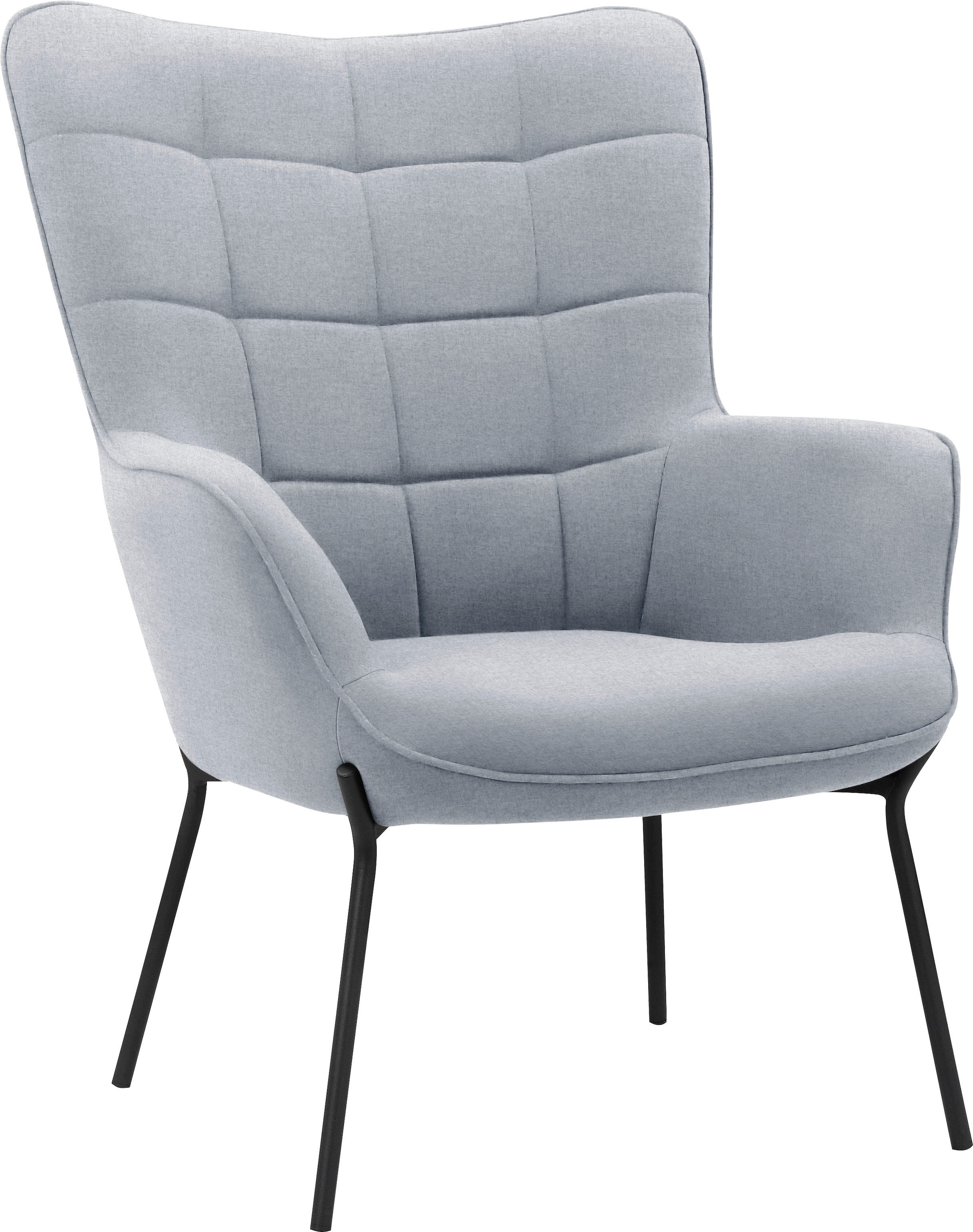 GOODproduct Loungesessel »Luukas«, (1 St.), Stoff recyceltes Polyester, Sitz und Rücken gepolstert, Sitzhöhe 46 cm