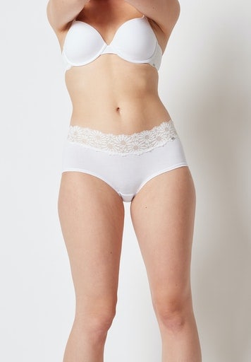 Skiny Hipster »Cotton Lace Essentials«, (2 St.), Schöne Spitze um den Bund verlaufend