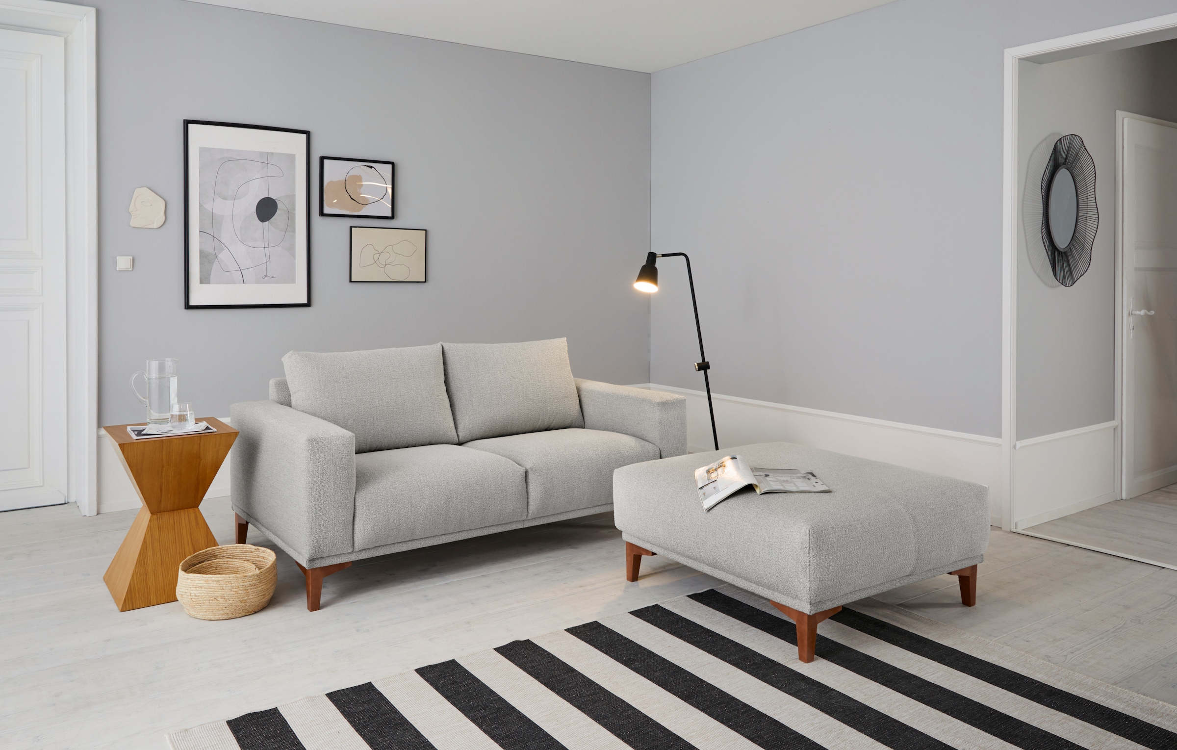 Image of andas 2-Sitzer »Askan«, mit Wellenunterfederung und massiven Holzfüssen bei Ackermann Versand Schweiz