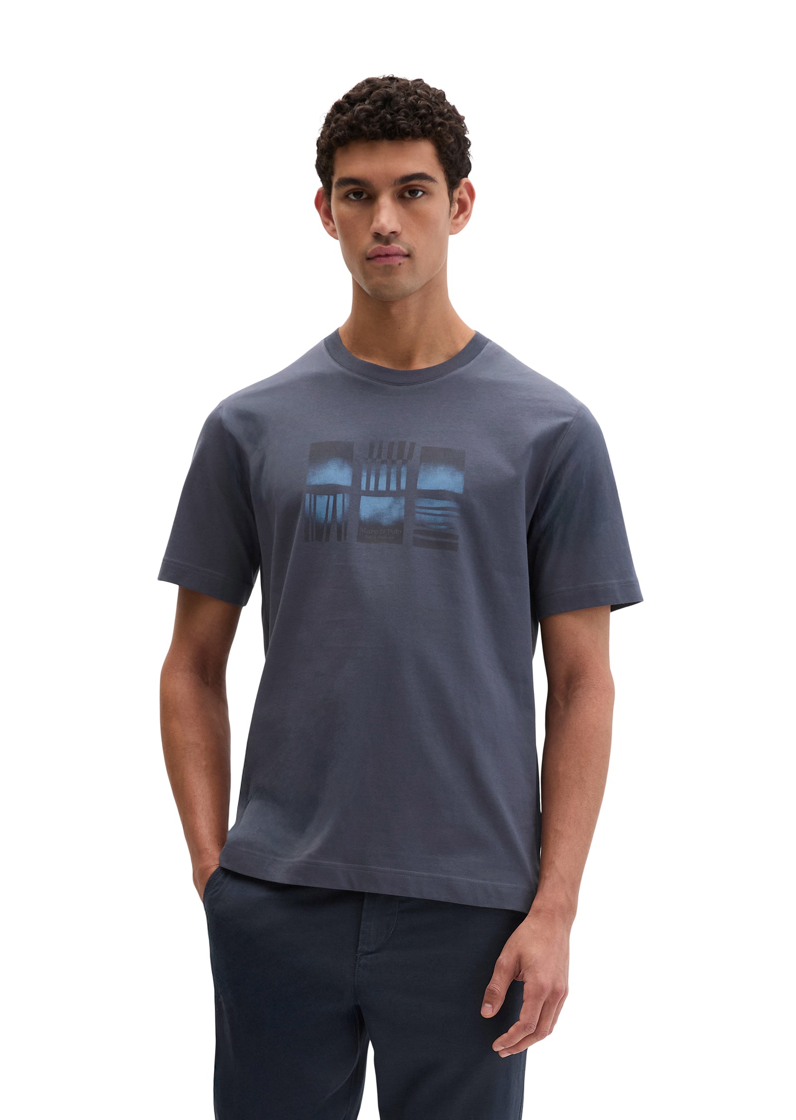 Image of Marc OPolo T-Shirt mit mittigem Print vorne