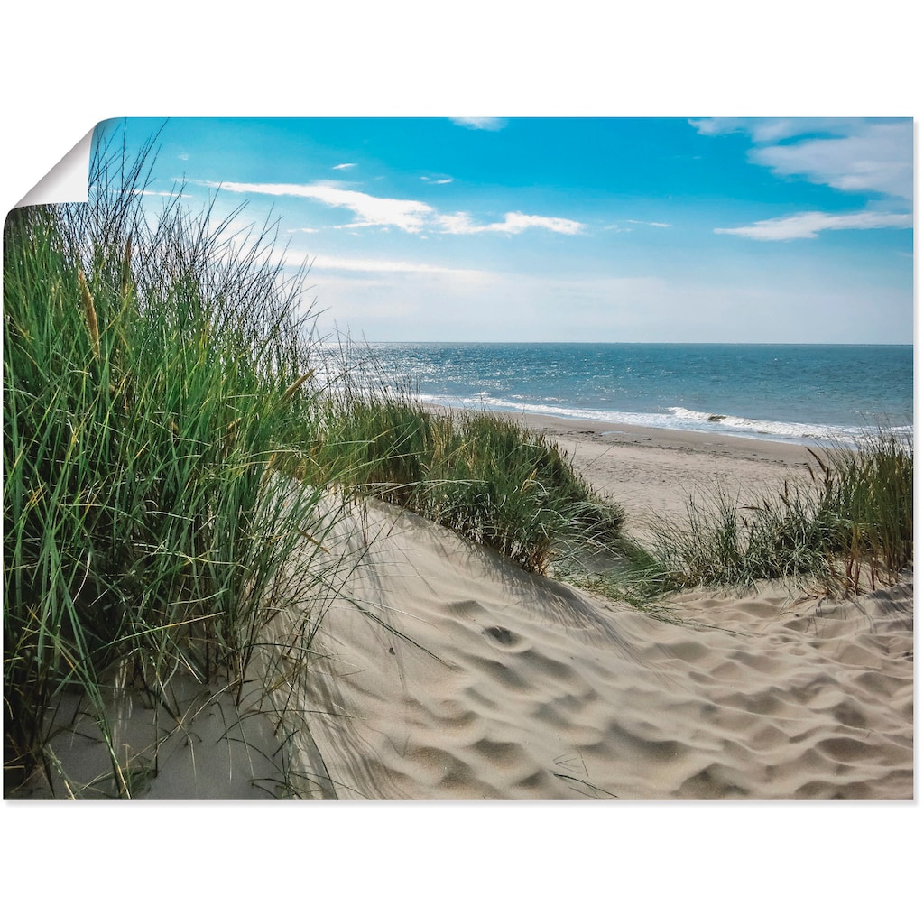 Artland Wandbild »Dünenlandschaft im Sommer an der Nordsee«, Strand, (1 St.)