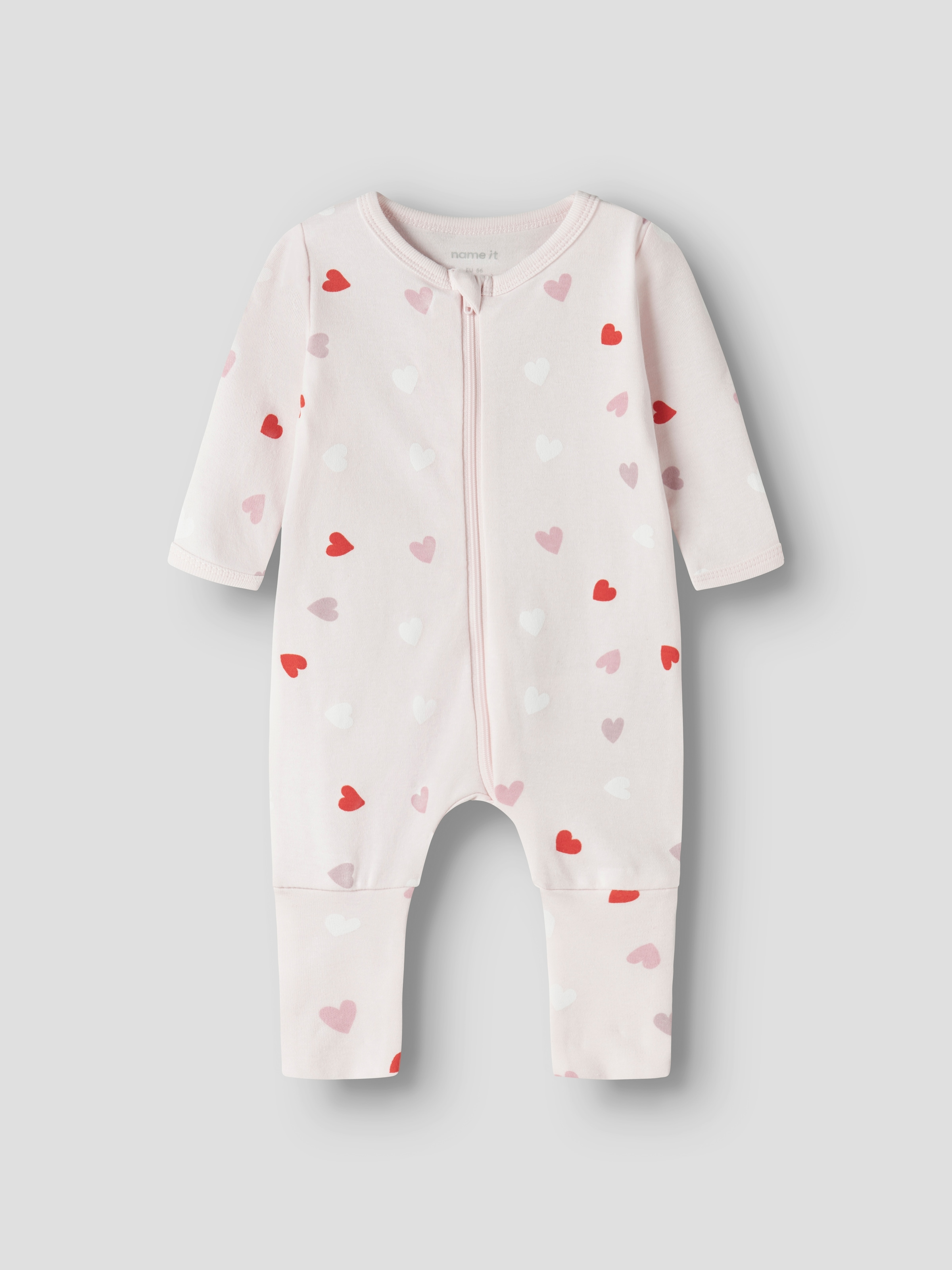 Name It Schlafanzug »NBFNIGHTSUIT 2P ZIP FF CAR. HEART NOOS« Packung, 2 tlg.