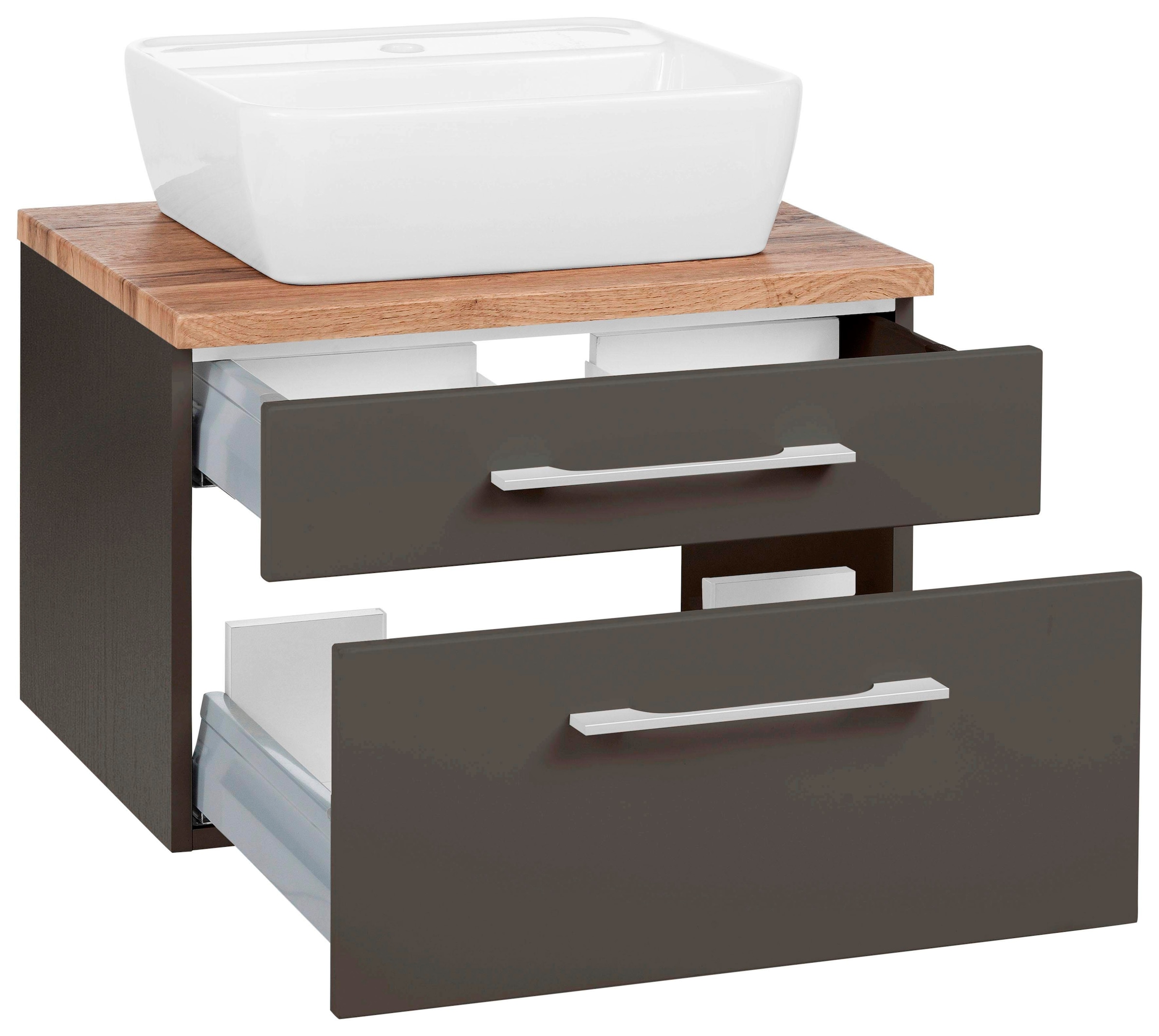 welltime Waschbeckenunterschrank »Davos«, Badmöbel, Waschtisch inkl. Waschbecken, Breite 60 cm