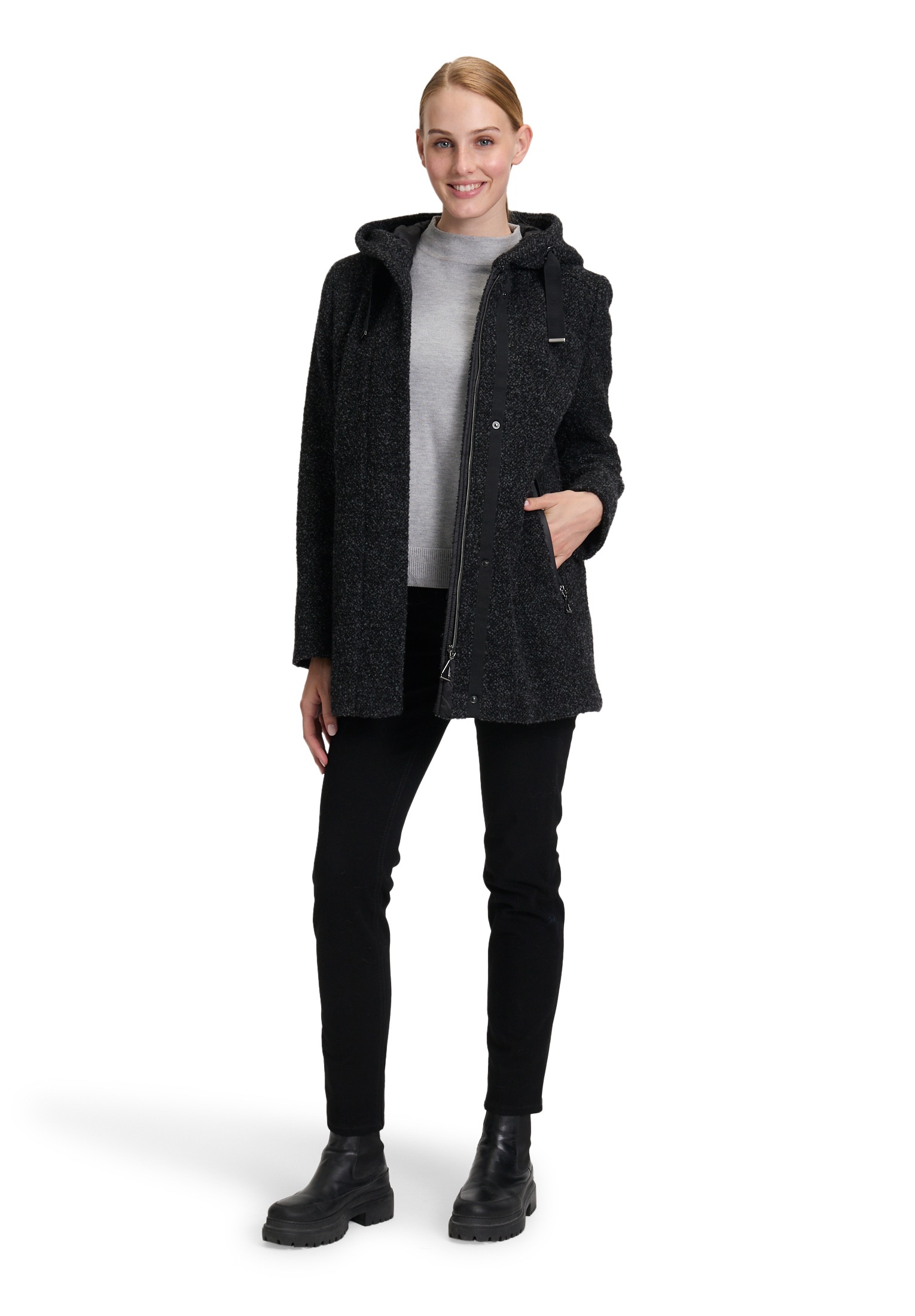 Gil Bret Wolljacke, mit Kapuze, mit Kapuze