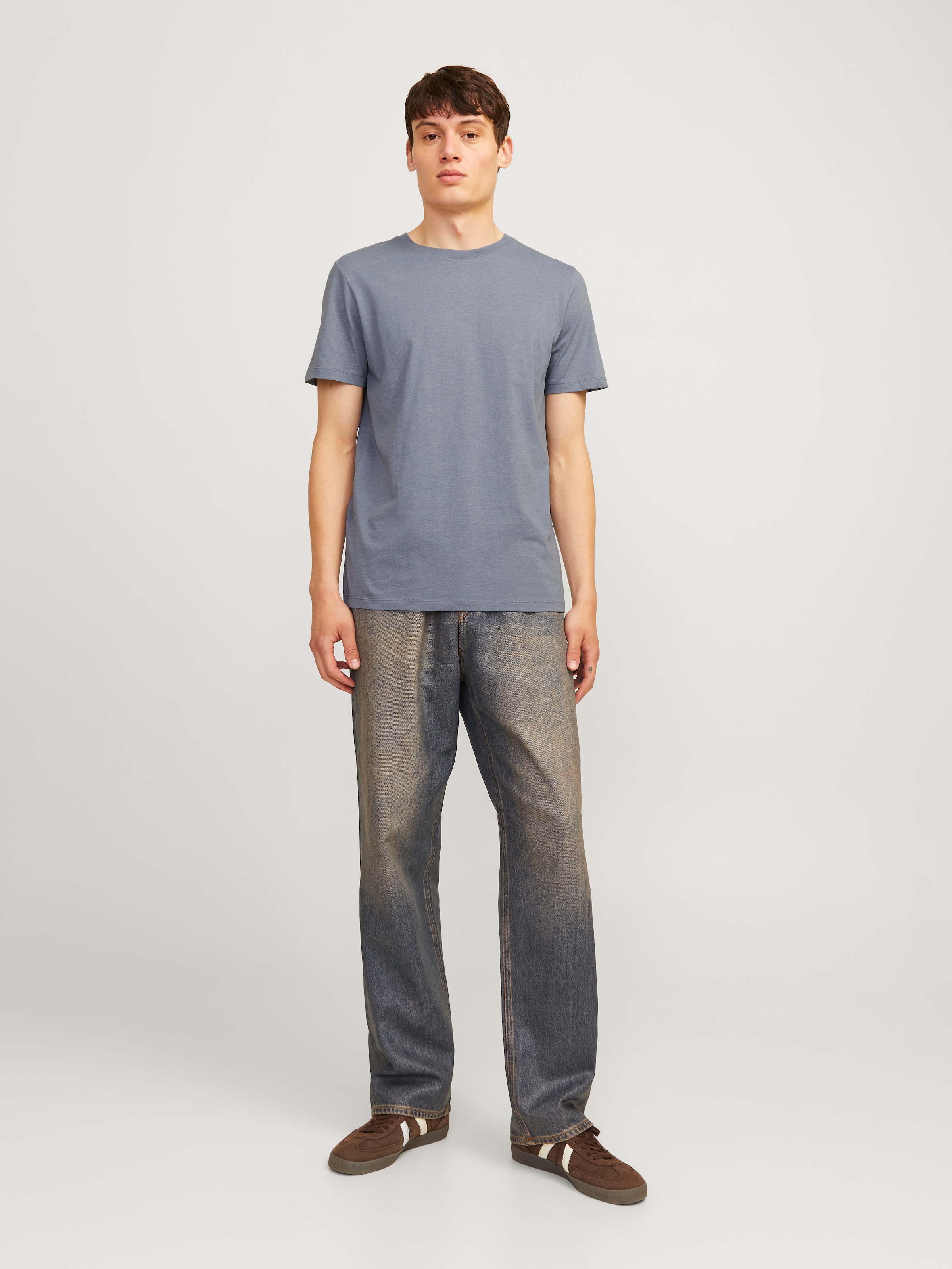 Jack & Jones Rundhalsshirt »JJEORGANIC MELANGE TEE SS O-NECK NOOS« Baumwollmischung, regular fit