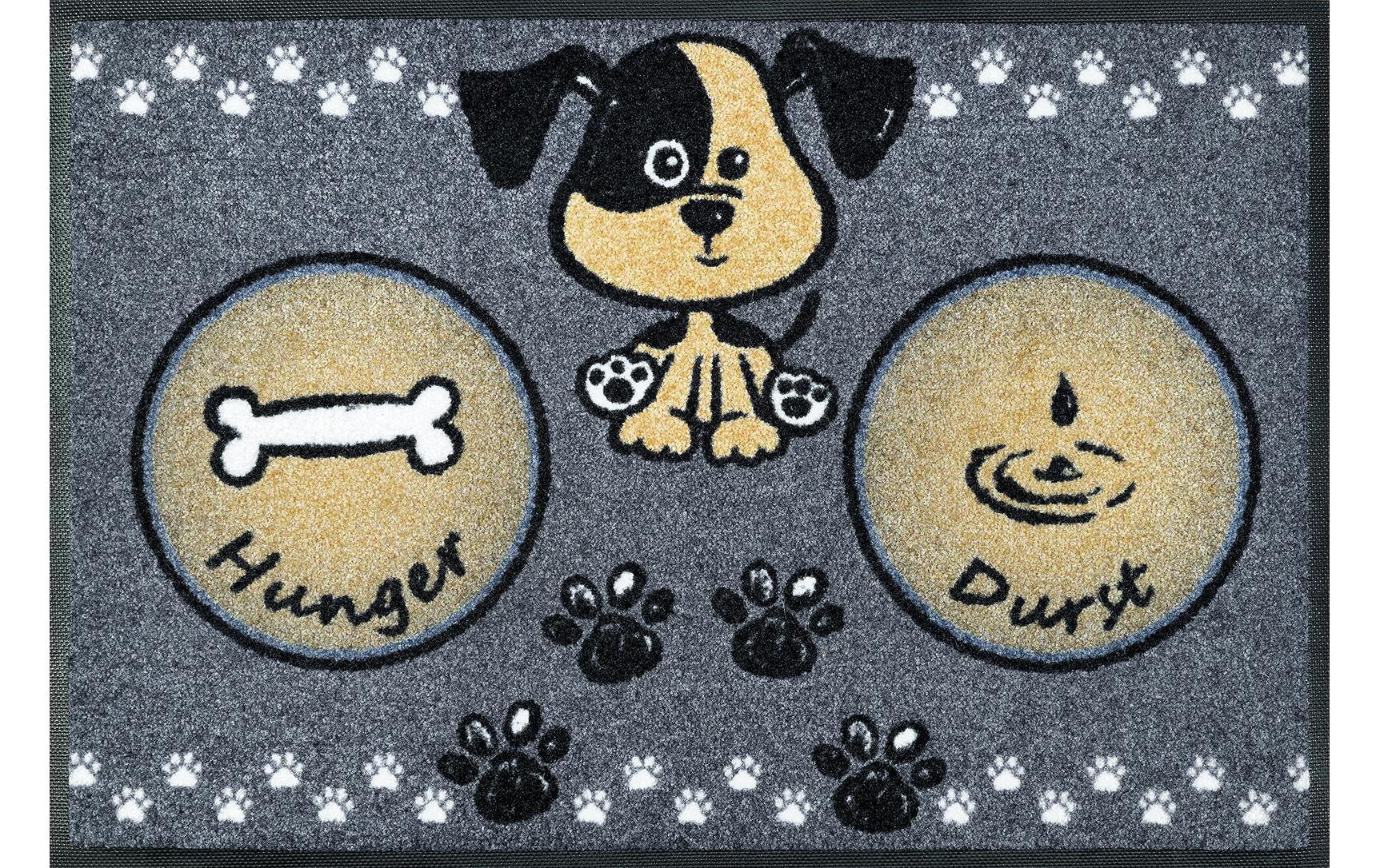 Image of wash+dry by Kleen-Tex Fussmatte »Hundemahlzeit 5«, quadratisch, - mm Höhe bei Ackermann Versand Schweiz