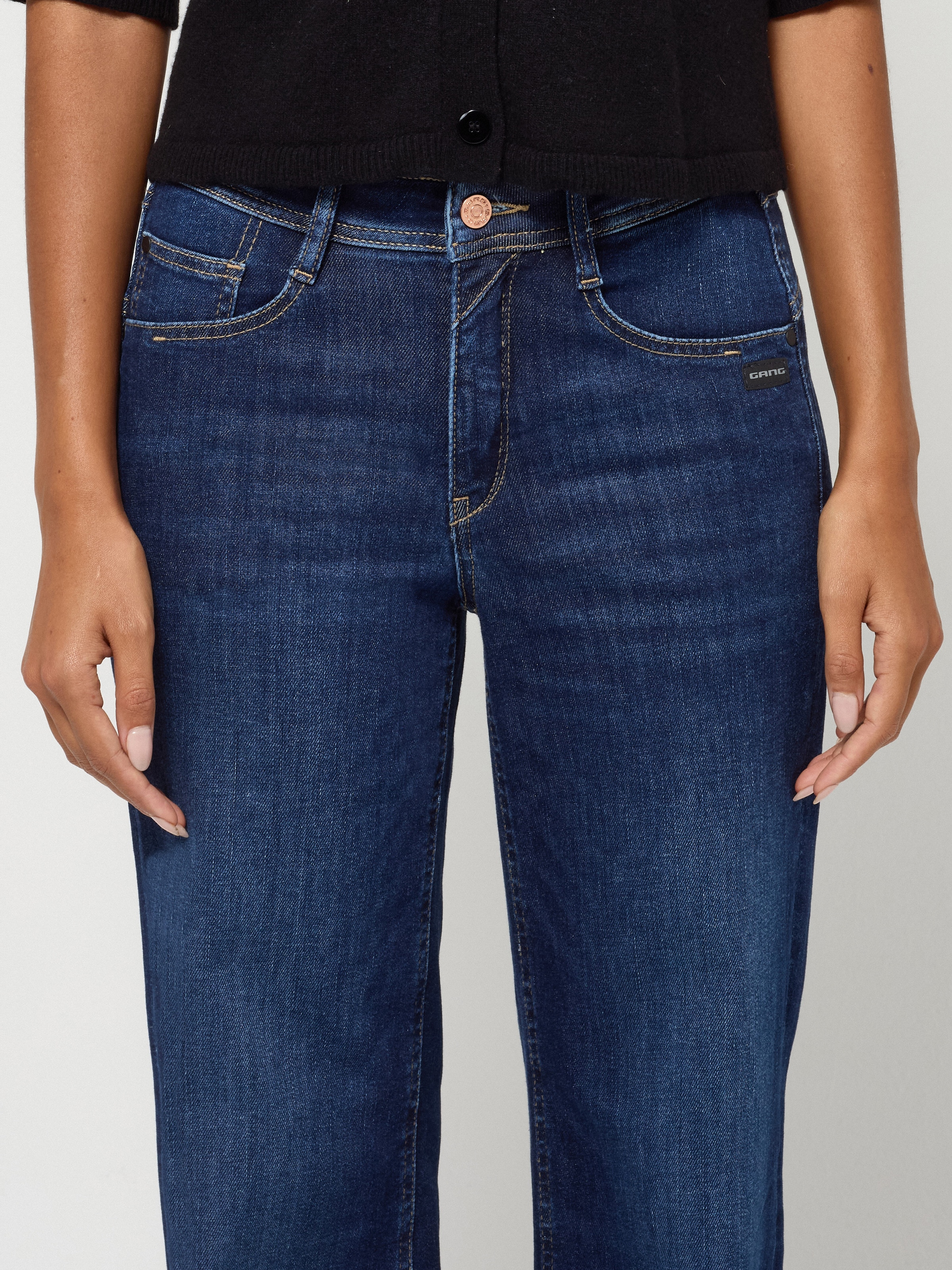 GANG Jeans large »94AMELIE WIDE« im 5-Pocket-Stil aus Stretch-Denim