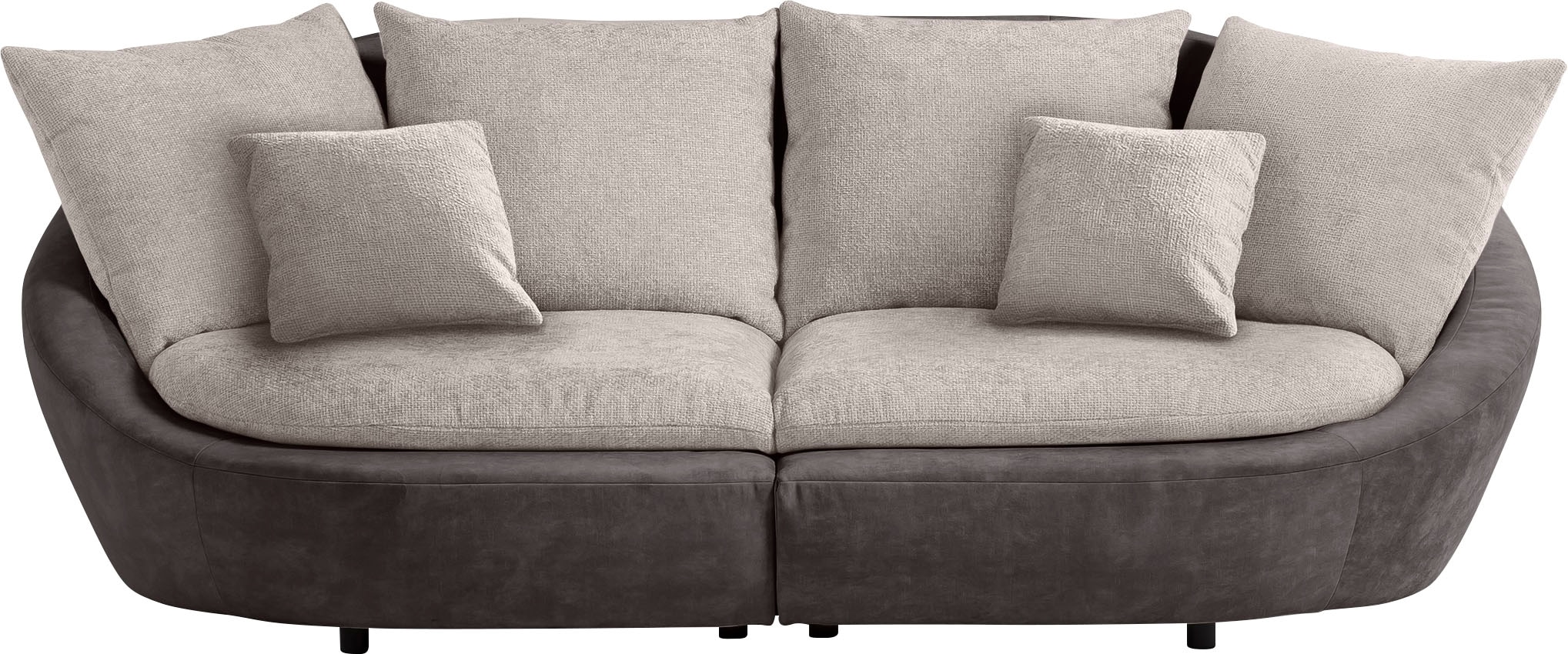 TRENDMANUFAKTUR Big-Sofa »Maui, inklusive 4 Rückenkissen und 2 Zierkissen, Designersofa« Organische Form, Sofa frei im Raum stellbar, moderne Optik