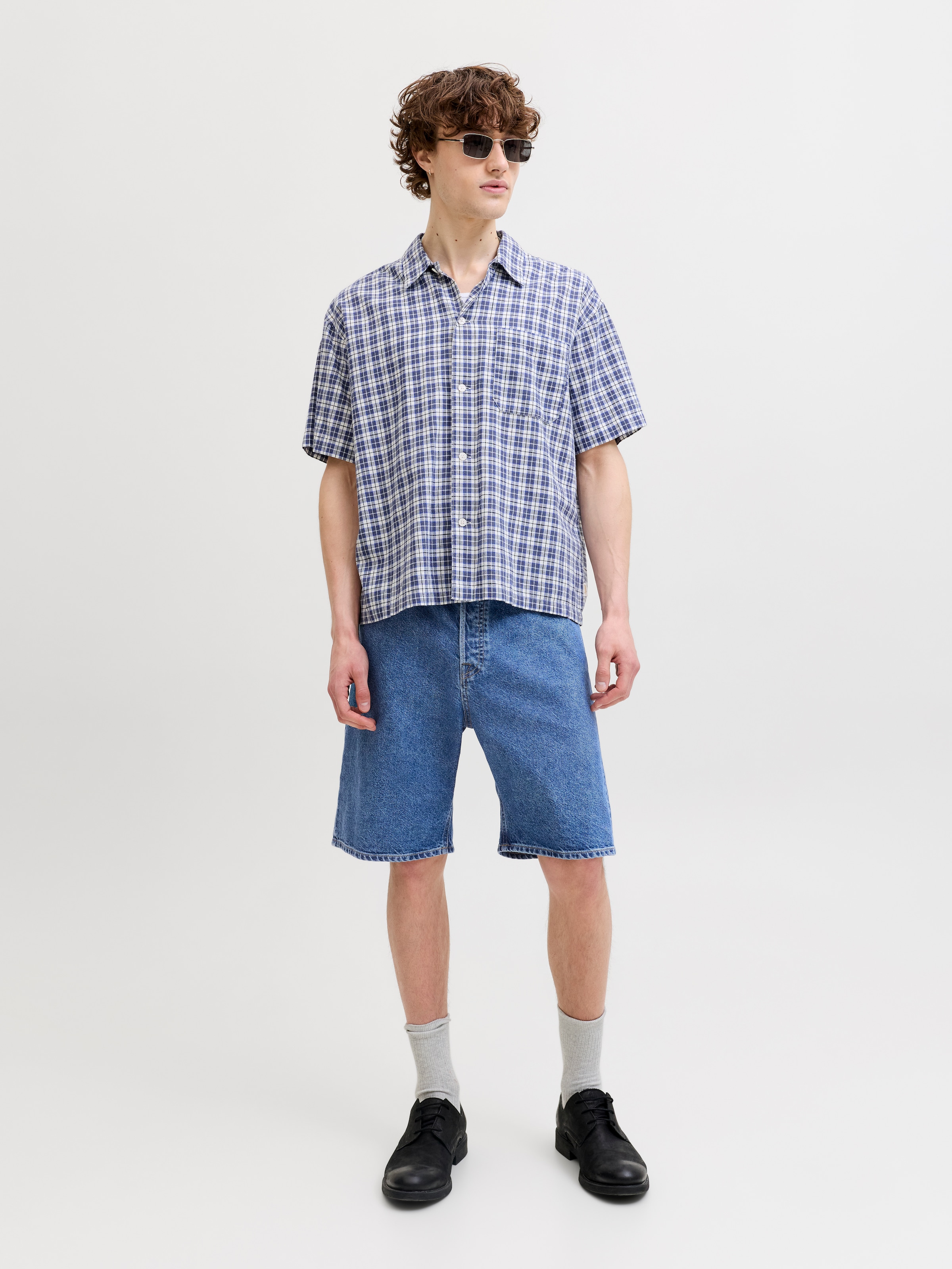 Jack & Jones Short en jean »JJIALEX JJORIGINAL SHORT« coton, taille haute, coupe ample
