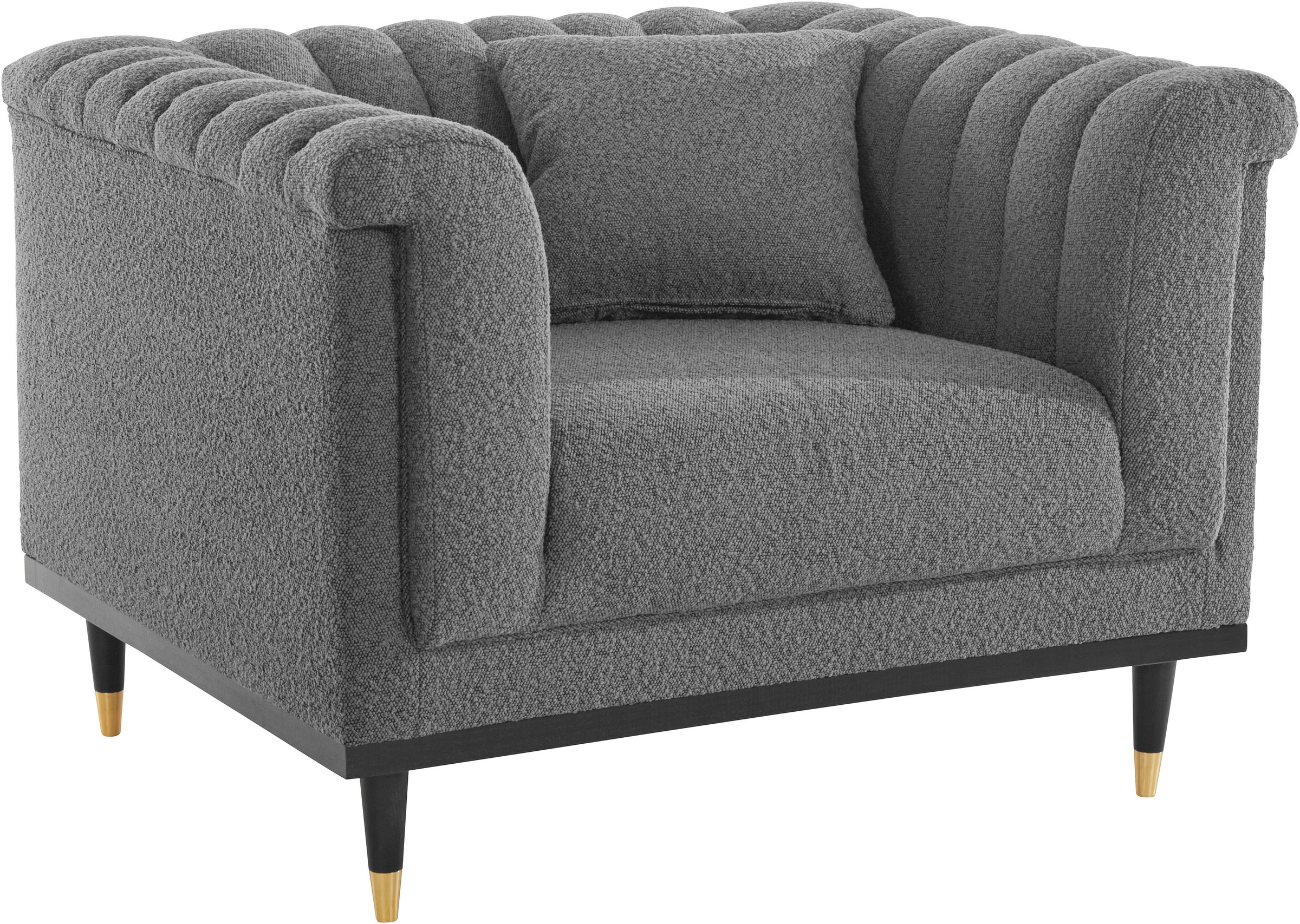 Home affaire Cocktailsessel »Chamby New Sessel« im Bouclé-Strukturbezug mit Steppung im Lehnenbereich