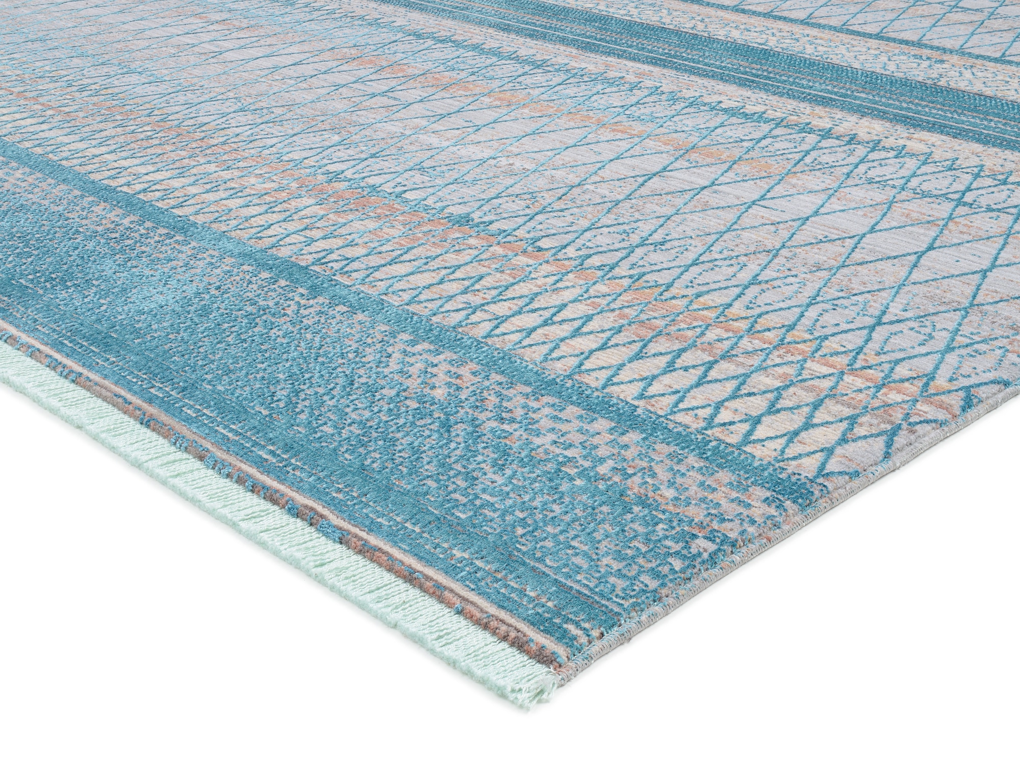 OCI DIE TEPPICHMARKE Teppich »FARBEN MASTER« rechteckig 8 mm Höhe Klassisches Muster, eingefasst, in 3-D-Optik, mit Fransen