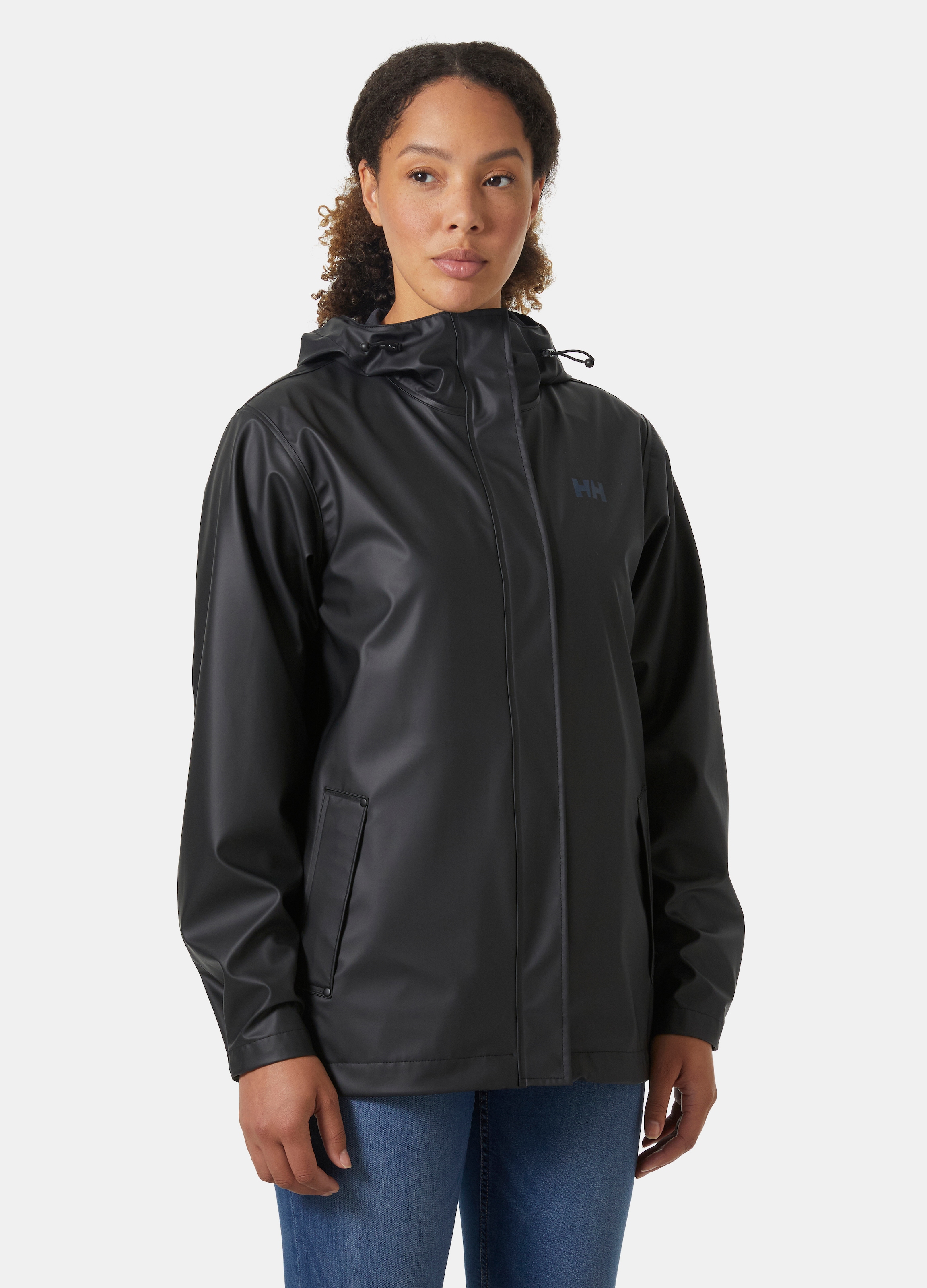 Helly Hansen Veste de pluie »W MOSS JACKET« avec capuche avec col montant, coupe-vent, tissu PU imperméable