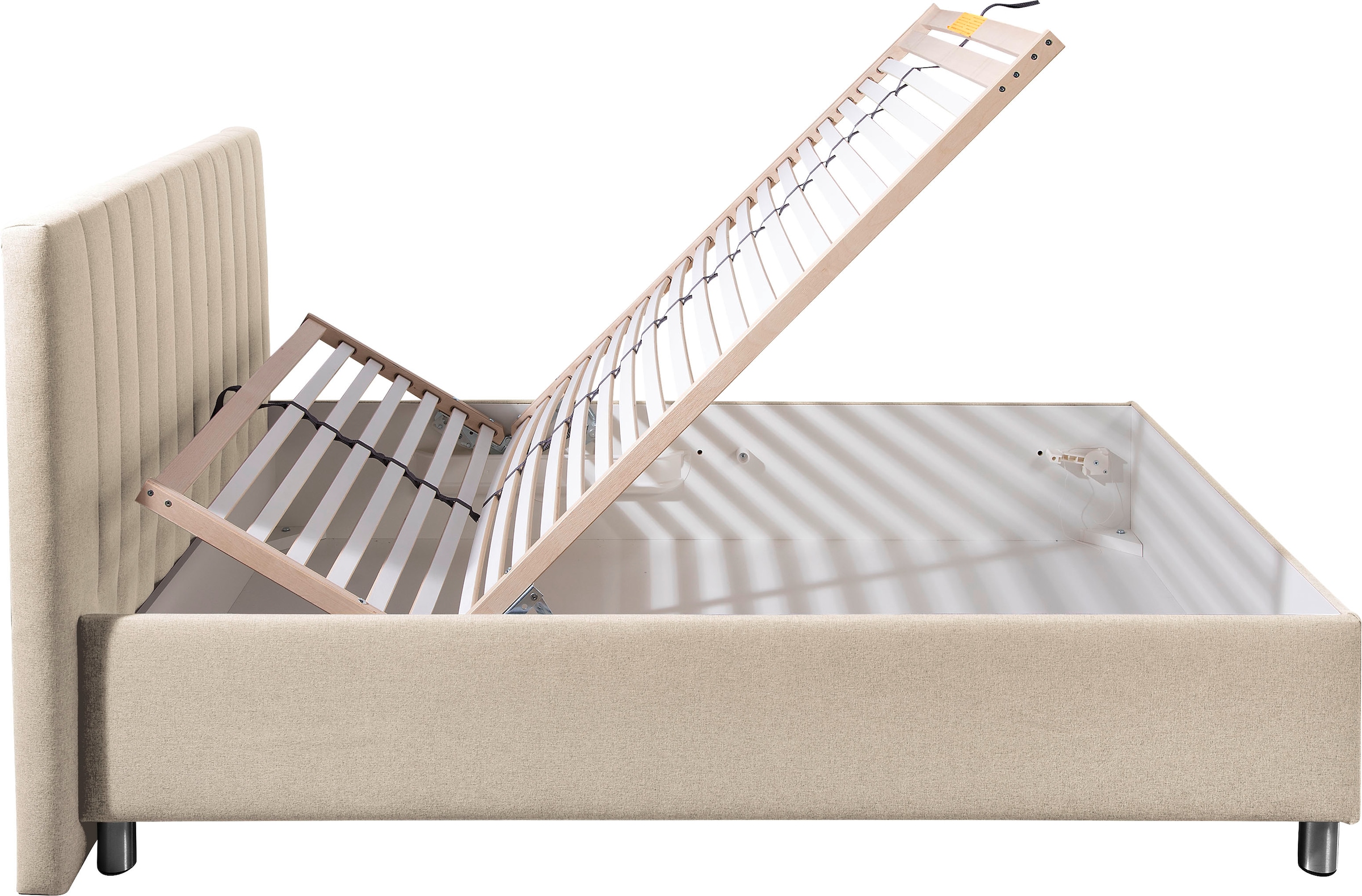 Maintal Lit rembourré »Kieferwald« mit Bettkasten, wahlweise mit Bonnell- oder Taschenfederkern Matrazte