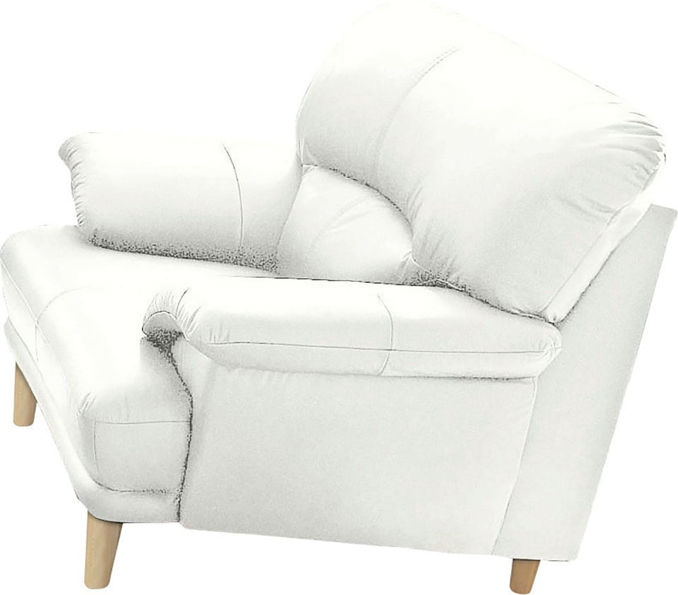 Image of TRENDMANUFAKTUR Sessel "Cecilia, Loungesessel, italienisches Design, bequeme Armlehnen" aufwendige Rückenverarbeitung für hohen Sitzkomfort, Holzfuss