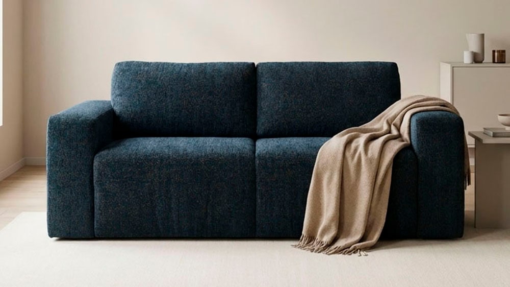 Image of DOMO collection 2-Sitzer "Nerio, 207 cm breit, minimalistisch, modern, formatabile Polsterung" Ausziehbar, Schlaffunktion
