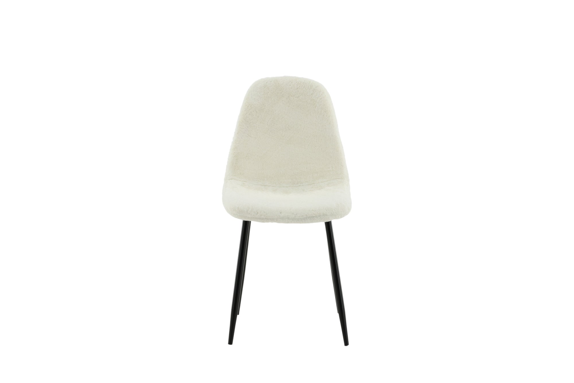 Venture Home Chaise de salle à manger »Polar Fluff, 2er-Set Esszimmerstühle in Weiss-Teddy, 150 kg belastbar« () 2 cuisChaise rembourrée, revêtement en peluche, pieds en métal, doux, moelleux