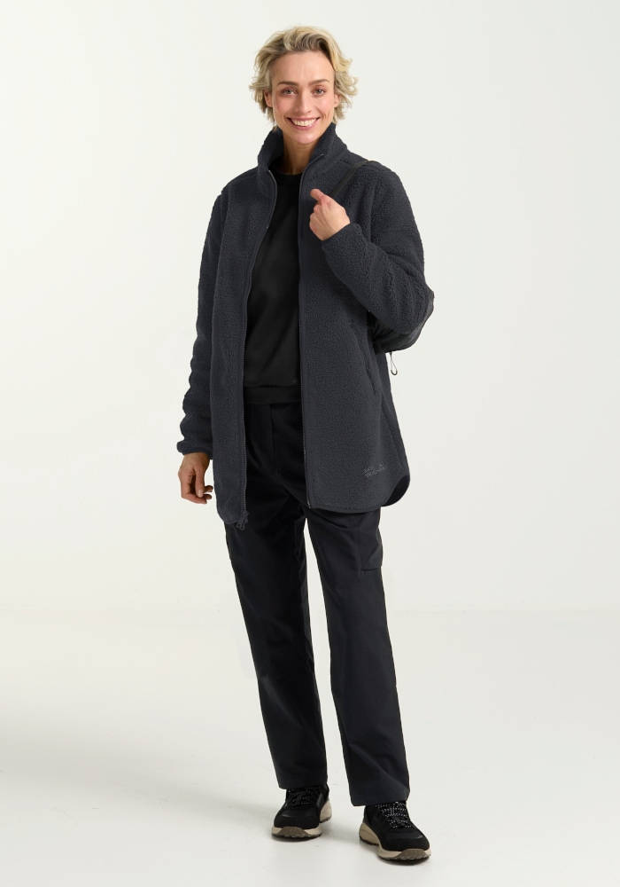 Jack Wolfskin Manteau fonctionnel »HIGH CURL COAT W« pour la randonnée et trekking, style sportif, en polyester, coupe-vent