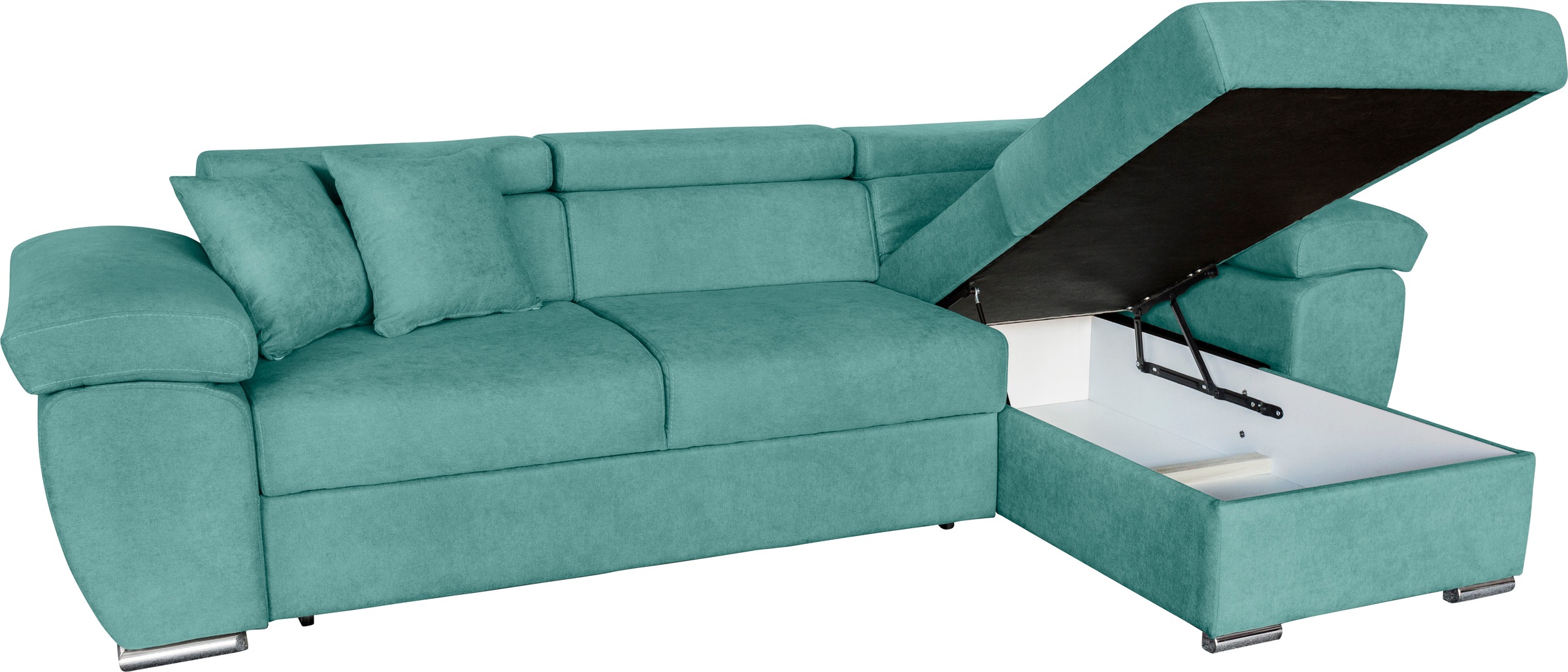 GEPADE Ecksofa »Conny, L-Form«, Schlaffunktion, Bettkasten, Recamiere beidseitig montierbar