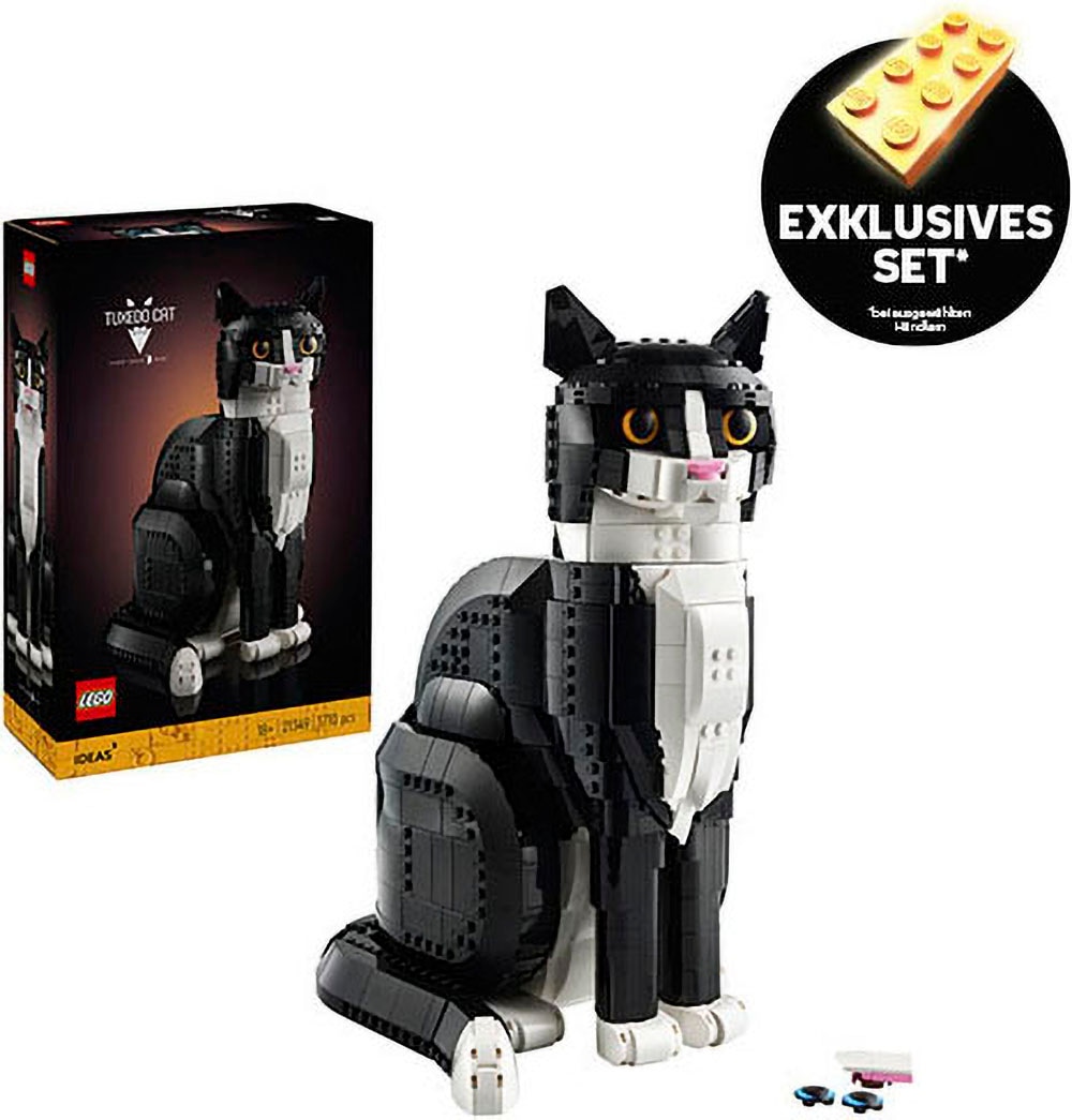 Image of LEGO Konstruktionsspielsteine "Schwarz-weisse Katze (21349), LEGO Ideas" Exklusives Set; Made in Europe