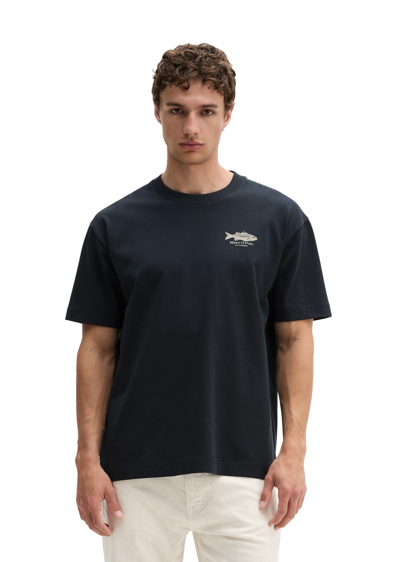Marc O'Polo T-Shirt loose mit maritimem Rückenprint