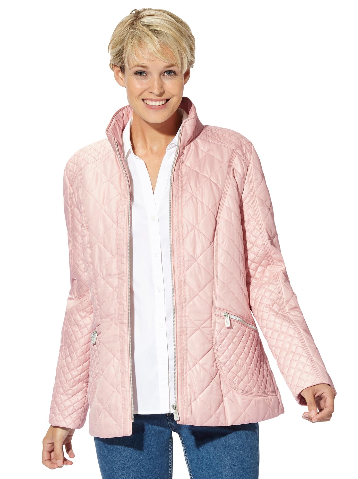 Jacke mit verschiedenen Stepp-Partien