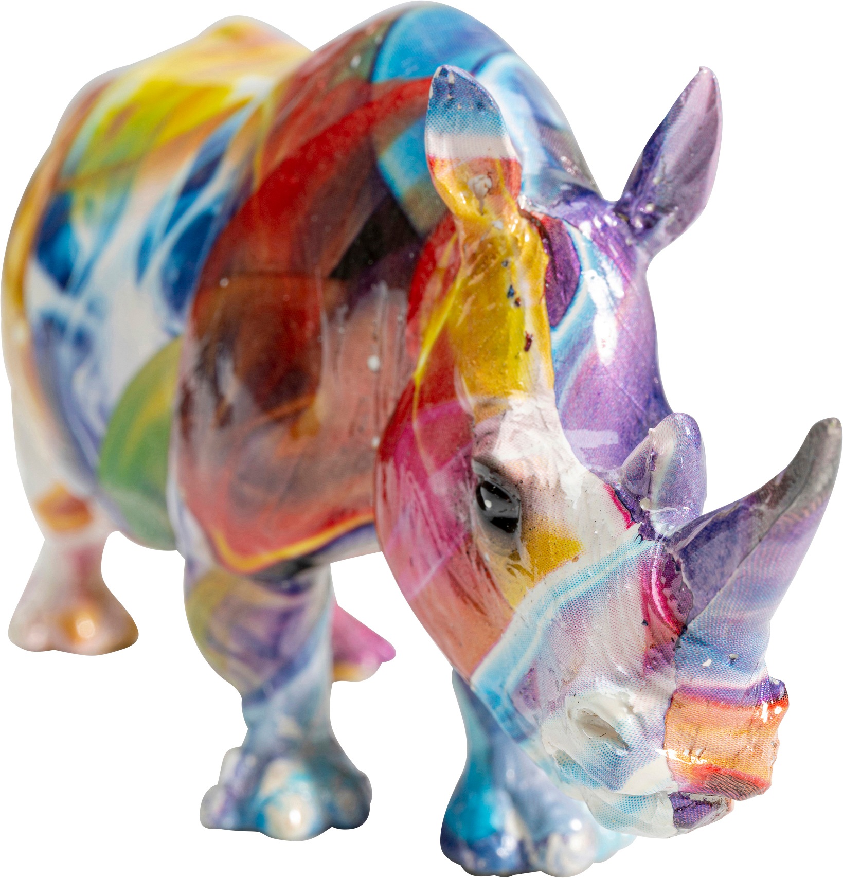Image of Kare Design Dekofigur "Deko Figur Colored Rhino 17cm"